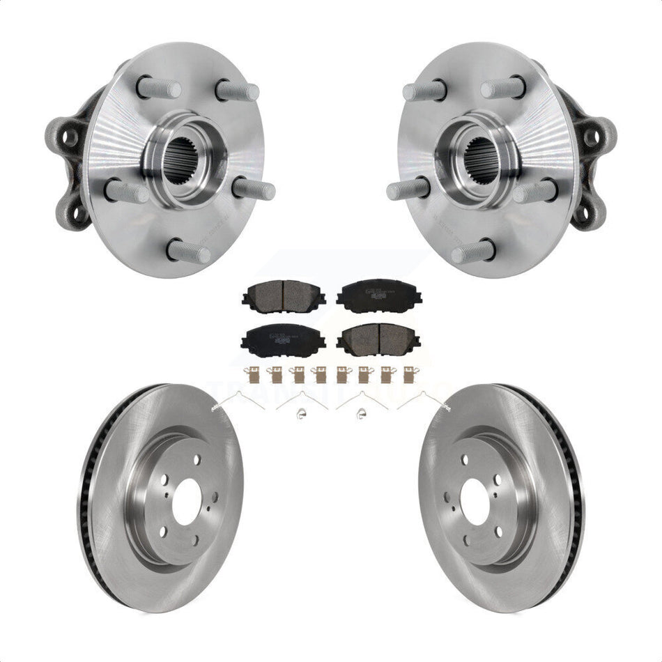 Front Hub Bearing Brake Rotor & Pads Kit For Toyota RAV4 FULL HYBRID EV-GAS (FHEV) engine KBB-133490
