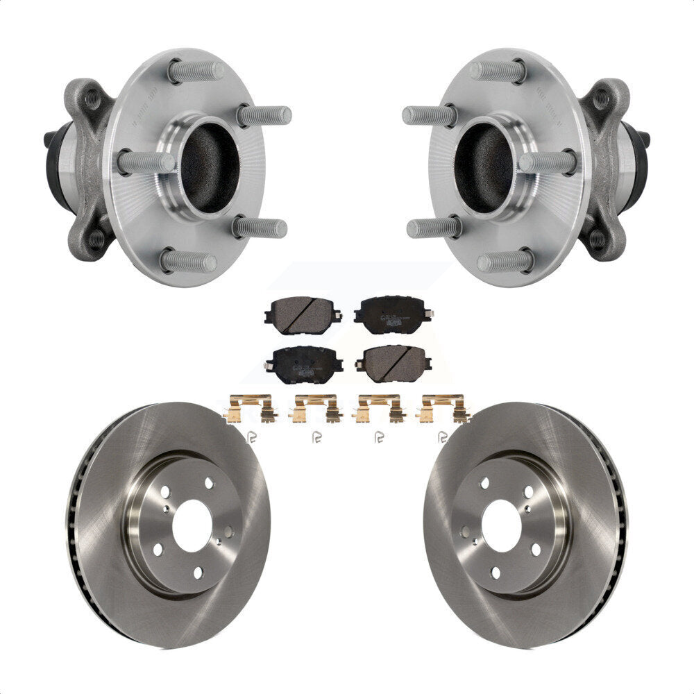 Front Hub Bearing Disc Brake Rotor & Pad Kit For 2014 Lexus IS250 Without F Sport Package KBB-133505