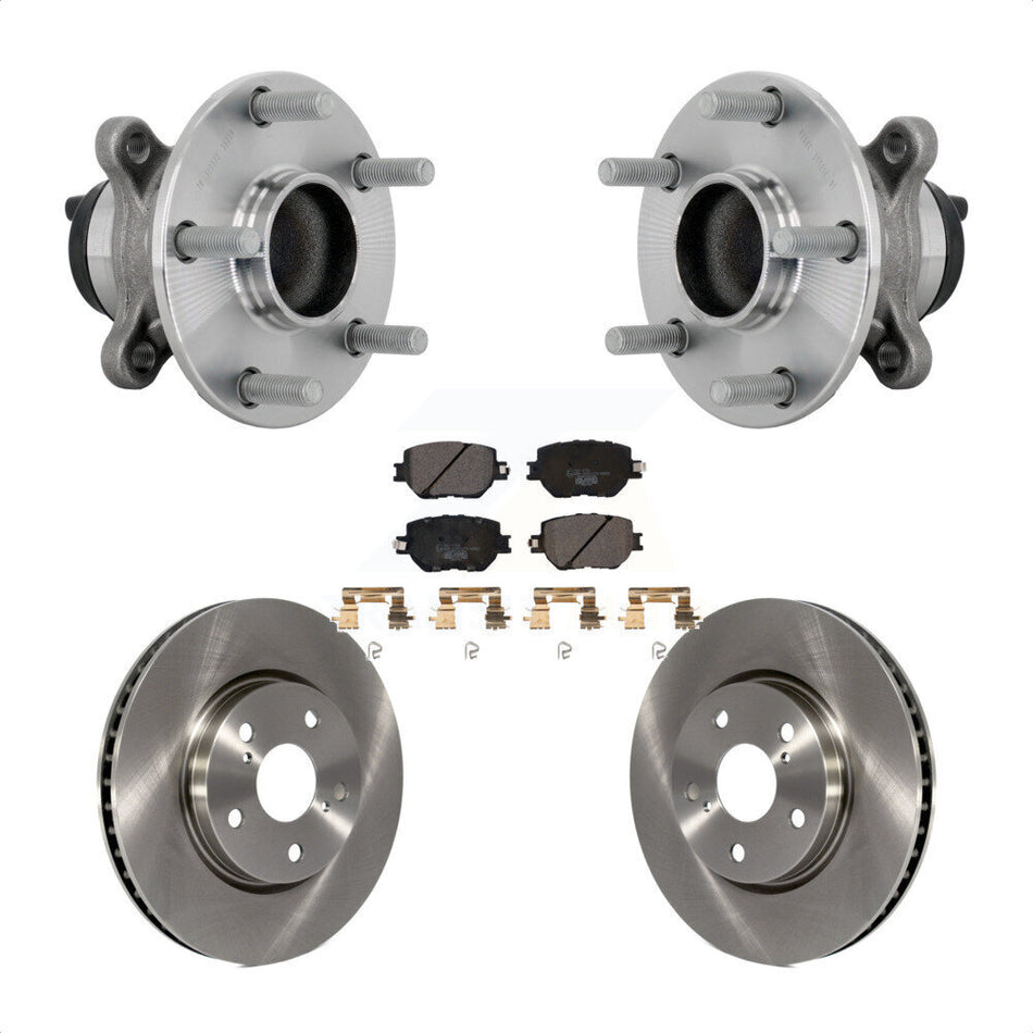 Front Hub Bearing Disc Brake Rotor & Pad Kit For 2014 Lexus IS250 Without F Sport Package KBB-133505