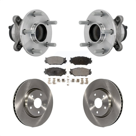 Front Hub Bearing Brake Rotor Pads Kit For Lexus IS250 Base with RWD With F Sport Package KBB-133506