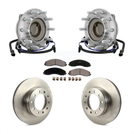 Front Hub Bearing Assembly Disc Brake Rotor Pad Kit For Ford F-450 Super Duty F-550 4 X 2 KBB-133507