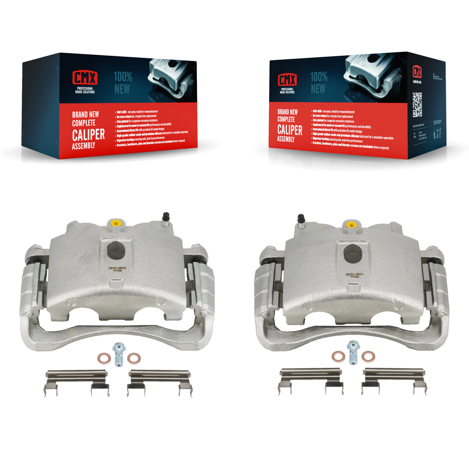 Front Disc Brake Caliper Left Right Side Kit For Chevrolet Silverado 2500 HD GMC Express 3500 Cadillac Sierra DeVille Savana DTS Hummer H2 Classic 1500 Suburban Yukon XL Avalanche KBC-100003