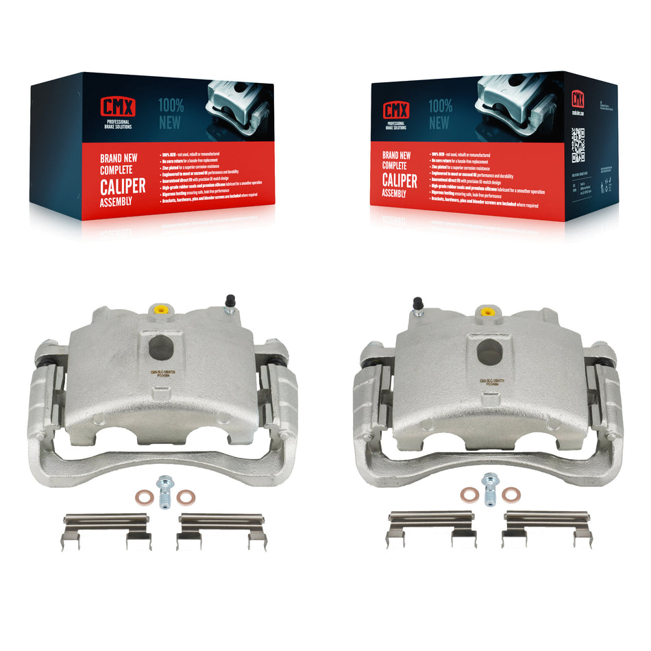 Front Disc Brake Caliper Left Right Side Kit For Chevrolet Silverado 2500 HD GMC Express 3500 Cadillac Sierra DeVille Savana DTS Hummer H2 Classic 1500 Suburban Yukon XL Avalanche KBC-100003