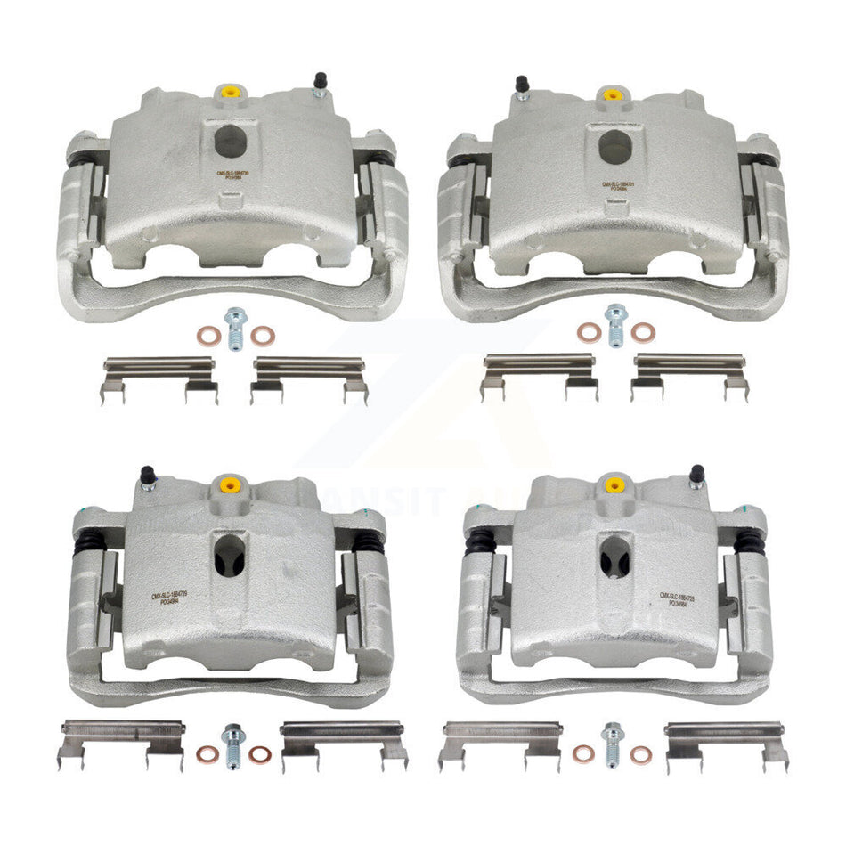 Front Rear Disc Brake Caliper Assembly Left Right Side (Driver Passenger) Kit For Chevrolet Silverado 2500 HD GMC Sierra 3500 Hummer H2 Classic 1500 Suburban Yukon XL Avalanche KBC-100061