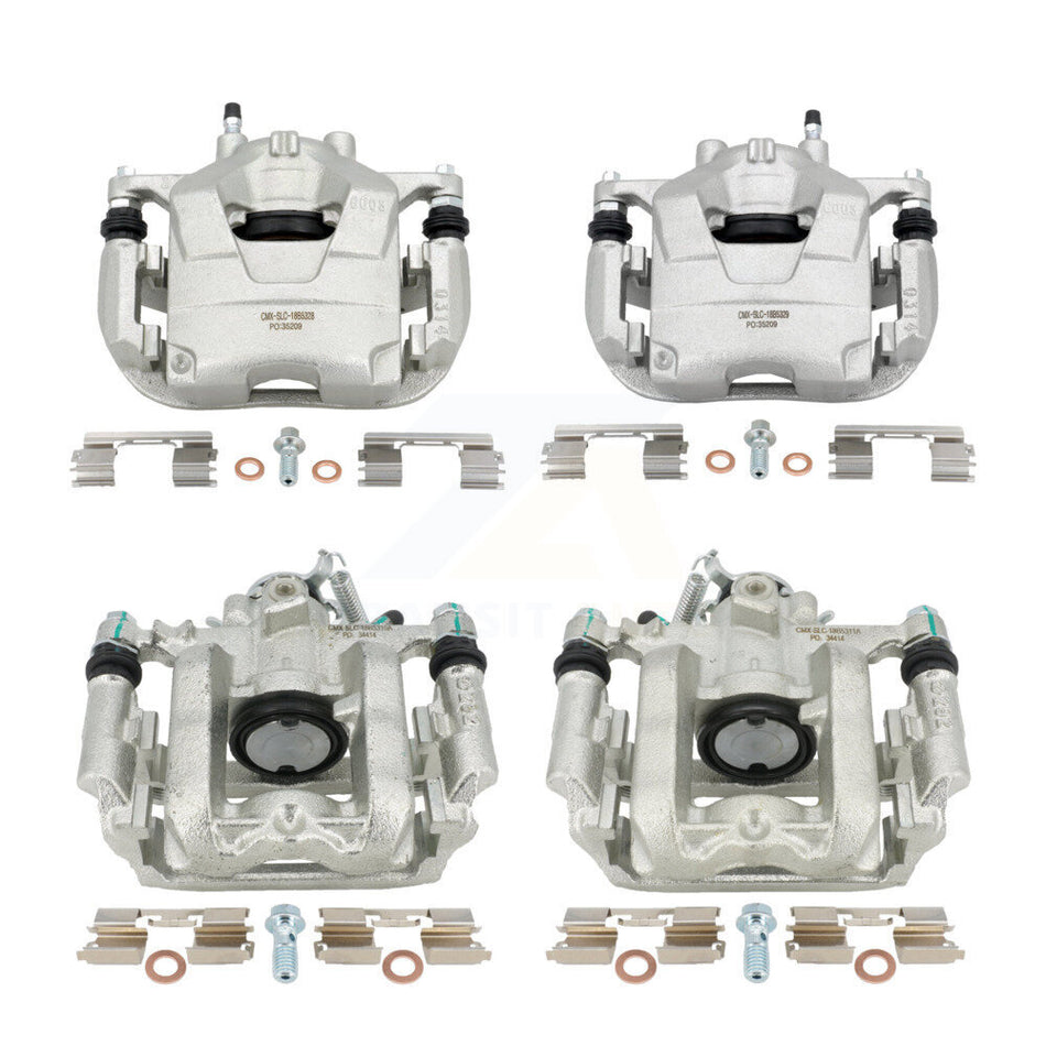 Front Rear Disc Brake Caliper Assembly Left Right Side (Driver Passenger) Kit For Chevrolet Cruze Volt KBC-100090