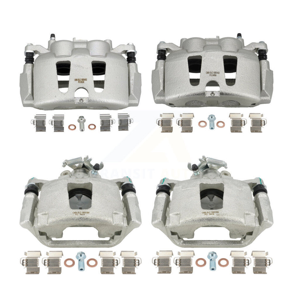 Front Rear Disc Brake Caliper Assembly Left Right Side (Driver Passenger) Kit For 2017-2020 Dodge Grand Caravan KBC-100092