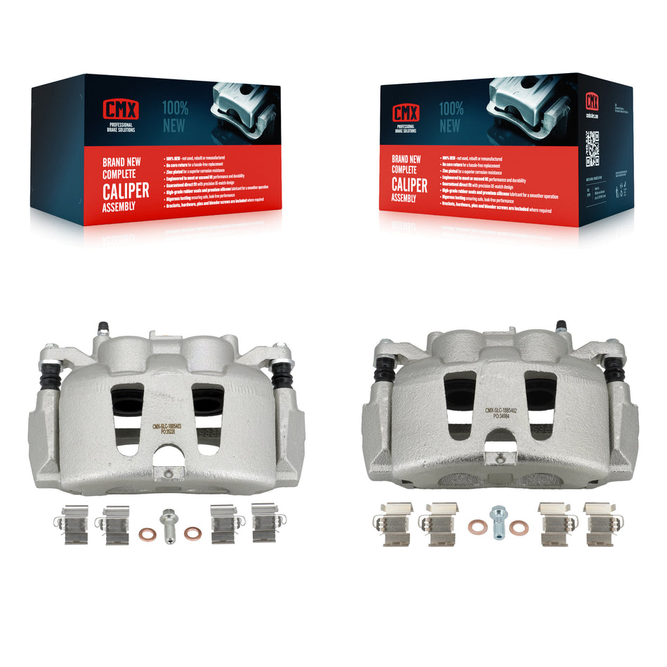 Front Disc Brake Caliper Assembly Left Right Side (Driver Passenger) Kit For Dodge Grand Caravan Chrysler Town & Country Pacifica Ram C/V Volkswagen Routan Voyager KBC-100102