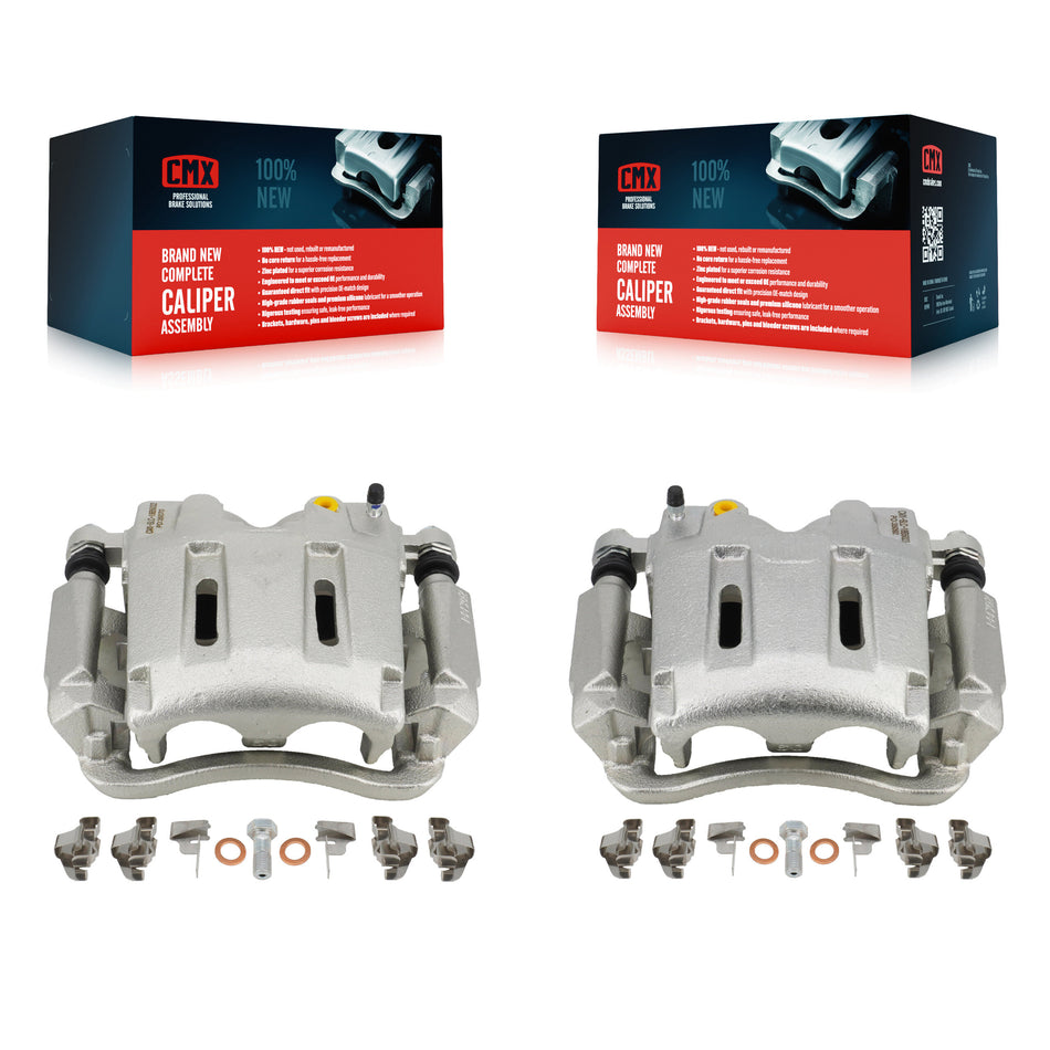 Front Disc Brake Caliper Assembly Left Right Side (Driver Passenger) Kit For 2005-2012 Ford F-250 Super Duty F-350 KBC-100118