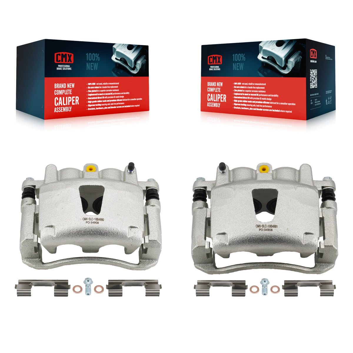 Front Brake Caliper Left Right (Driver Passenger) Kit For Jeep Grand Cherokee Commander KBC-100119
