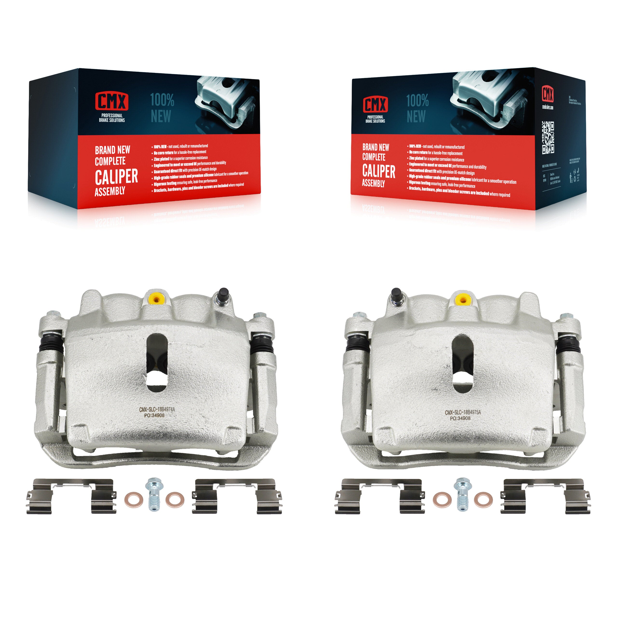 Front Disc Brake Caliper Left Right Side (Driver Passenger) Kit For 2009 Ford F-150 KBC-100133