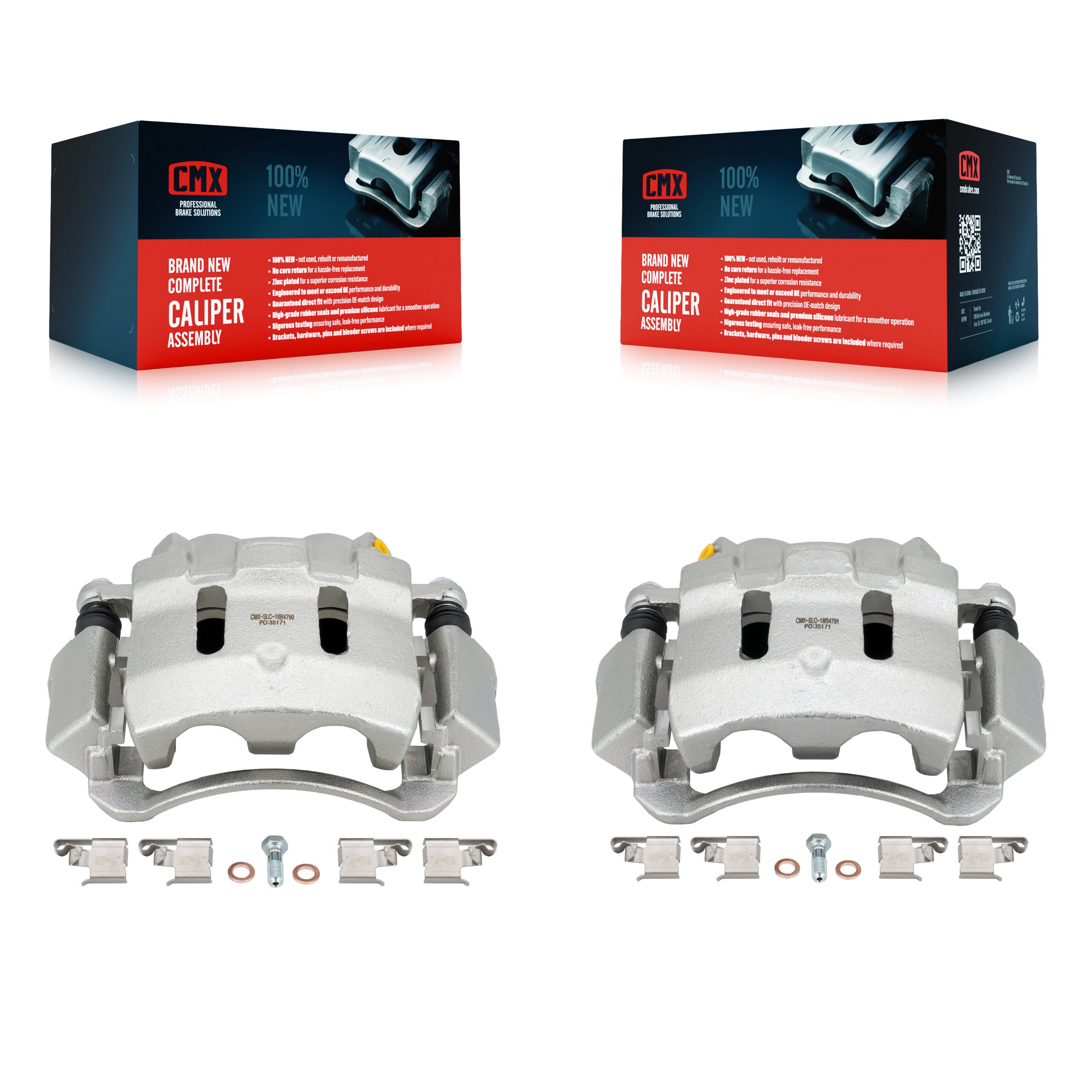 Front Disc Brake Caliper Left Right Side Kit For Ford F-350 Super Duty F-250 Excursion KBC-100139