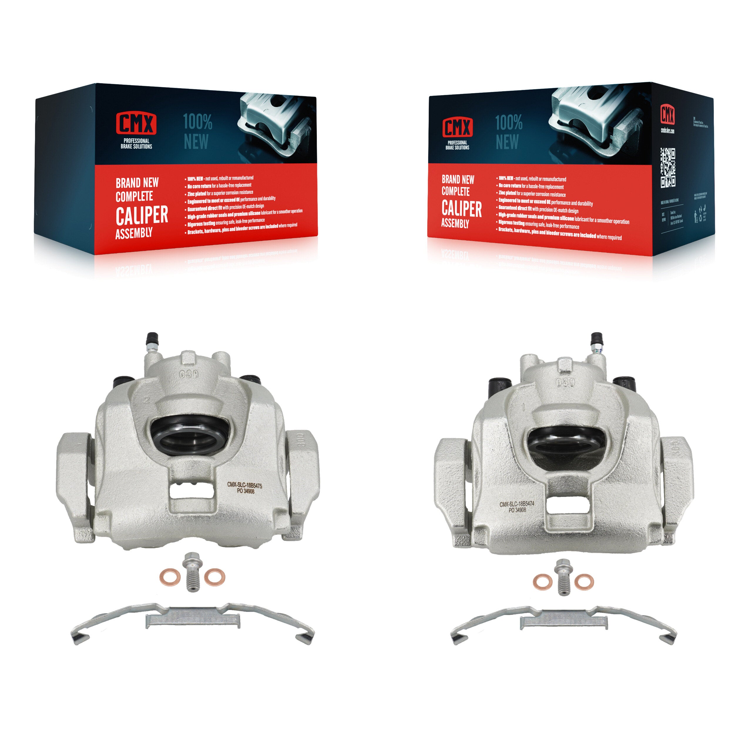 Front Brake Caliper (Left Right) Kit For Ford Fusion Lincoln MKZ Police Responder Hybrid KBC-100140