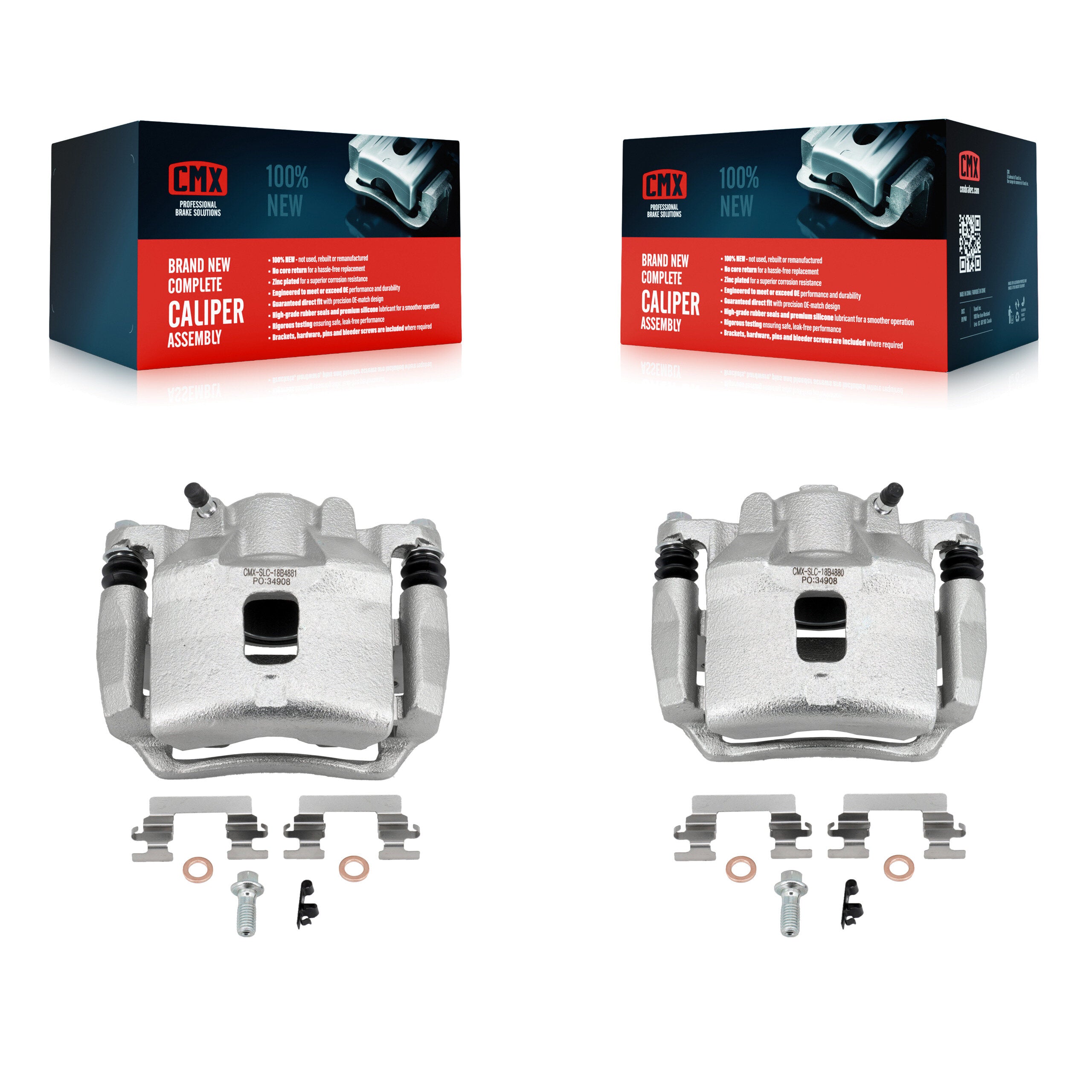 Front Brake Caliper (Left Right) Kit For Chevrolet Cobalt Pontiac G5 Saturn Ion Pursuit KBC-100160