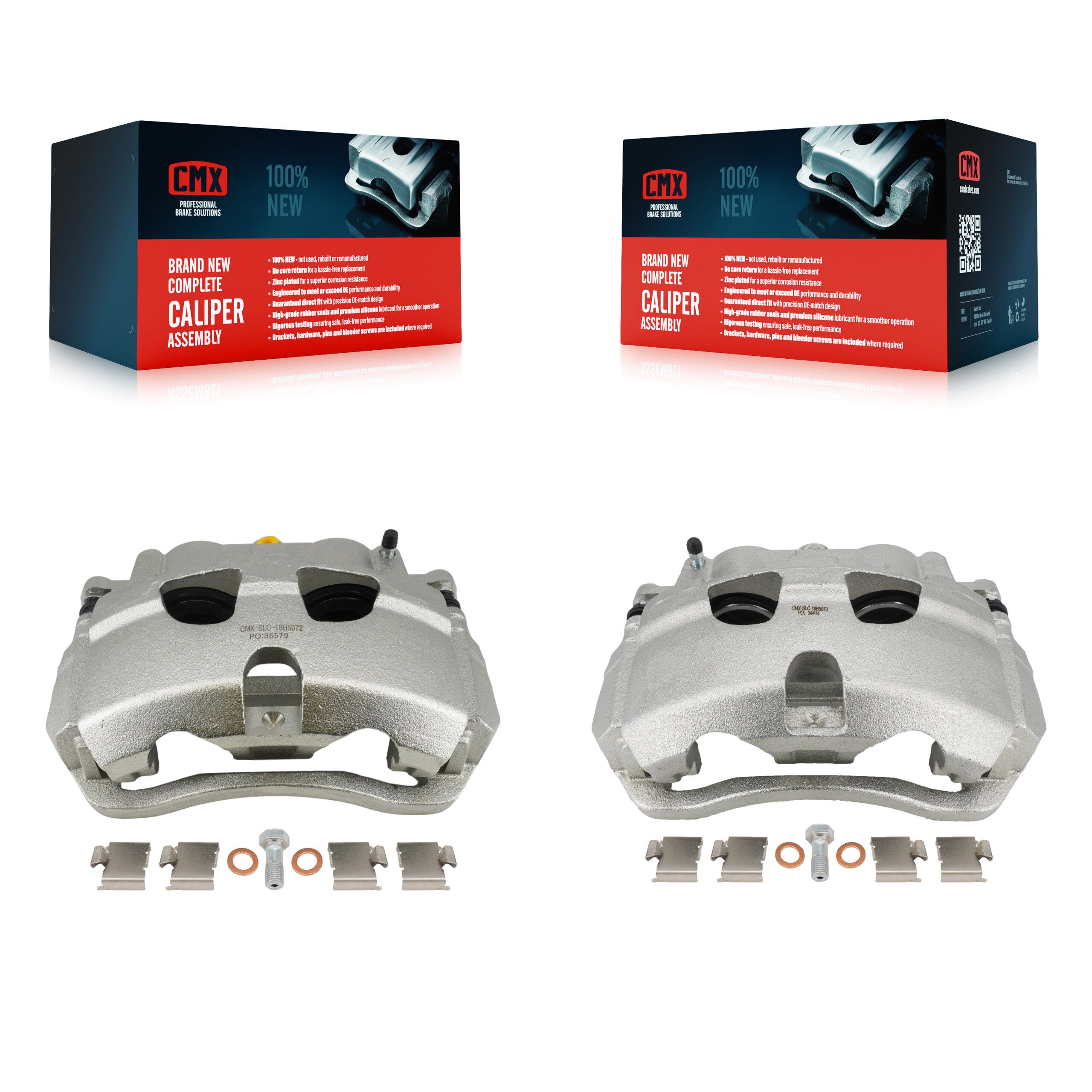 Front Disc Brake Caliper Left Right Side Kit For Ford E-350 Super Duty E-250 E-150 E-450 KBC-100168