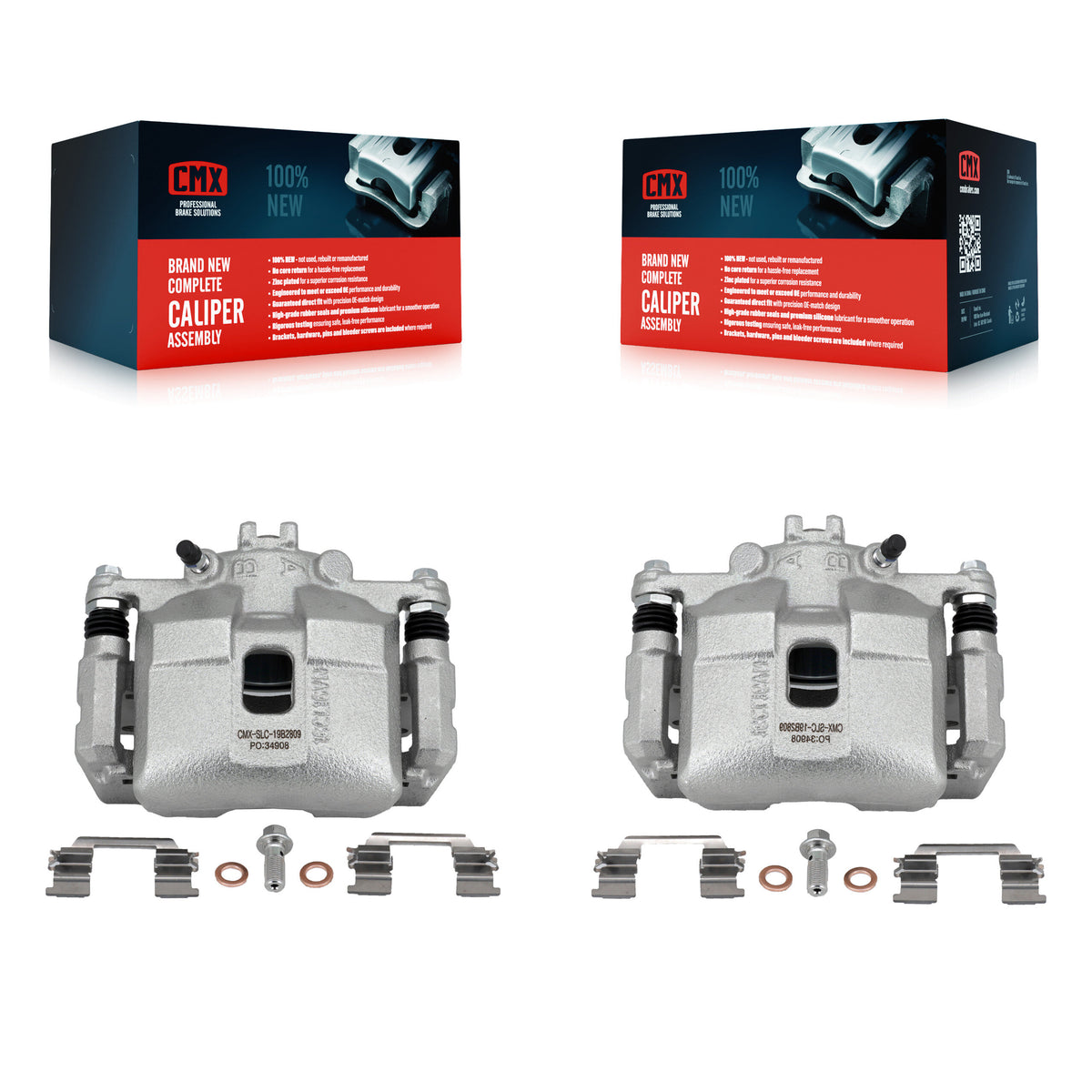 Front Brake Caliper Left Right Side (Driver Passenger) Kit For 2006-2011 Honda Civic 2.0L KBC-100179