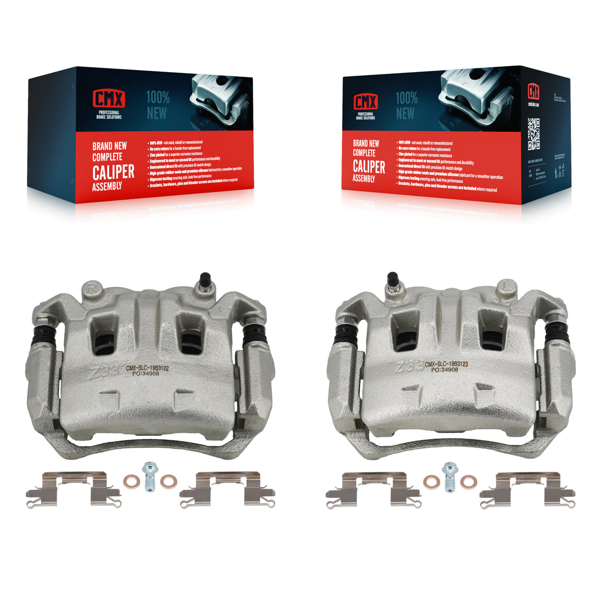 Front Brake Caliper Left Right (Driver Passenger) Kit For Nissan Frontier Suzuki Equator KBC-100183