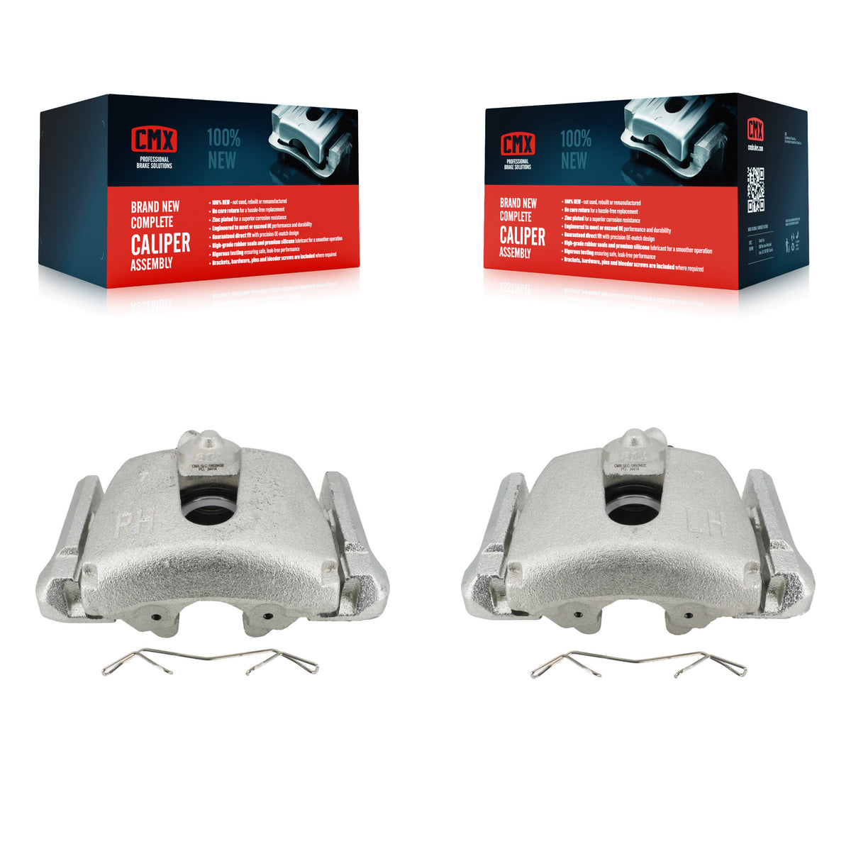 Front Disc Brake Caliper Left Right Side (Driver Passenger) Kit For Mazda 3 5 Sport KBC-100195