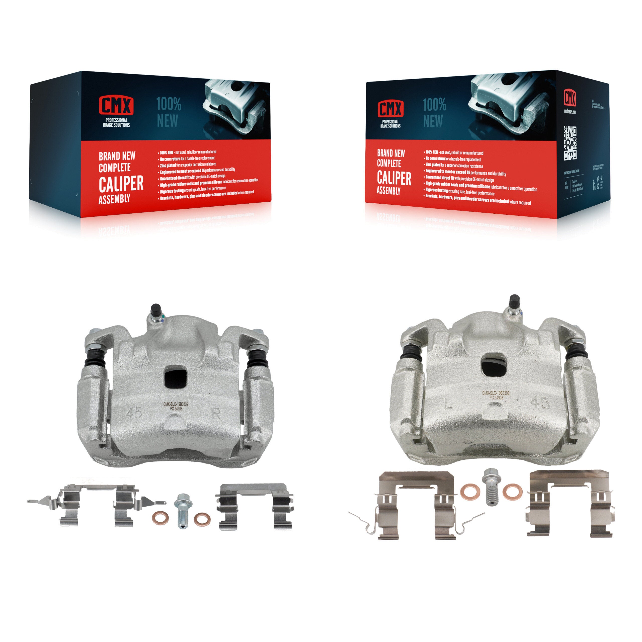 Front Disc Brake Caliper Left Right Side (Driver Passenger) Kit For Nissan Altima Sentra KBC-100198