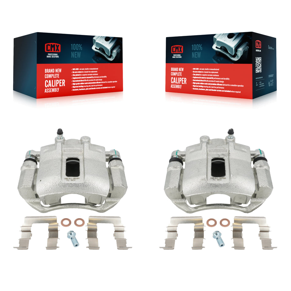 Front Disc Brake Caliper Assembly Left Right Side (Driver Passenger) Kit For 2006-2011 Hyundai Accent Kia Rio Rio5 Dodge Attitude KBC-100229