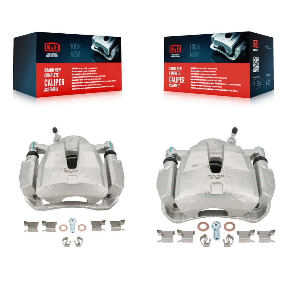 Front Disc Brake Caliper Assembly Left Right Side (Driver Passenger) Kit For 2014-2015 Toyota RAV4 LE With Canada or U.S. Emissions Excluding Vehicles Manufactured In Japan KBC-100236