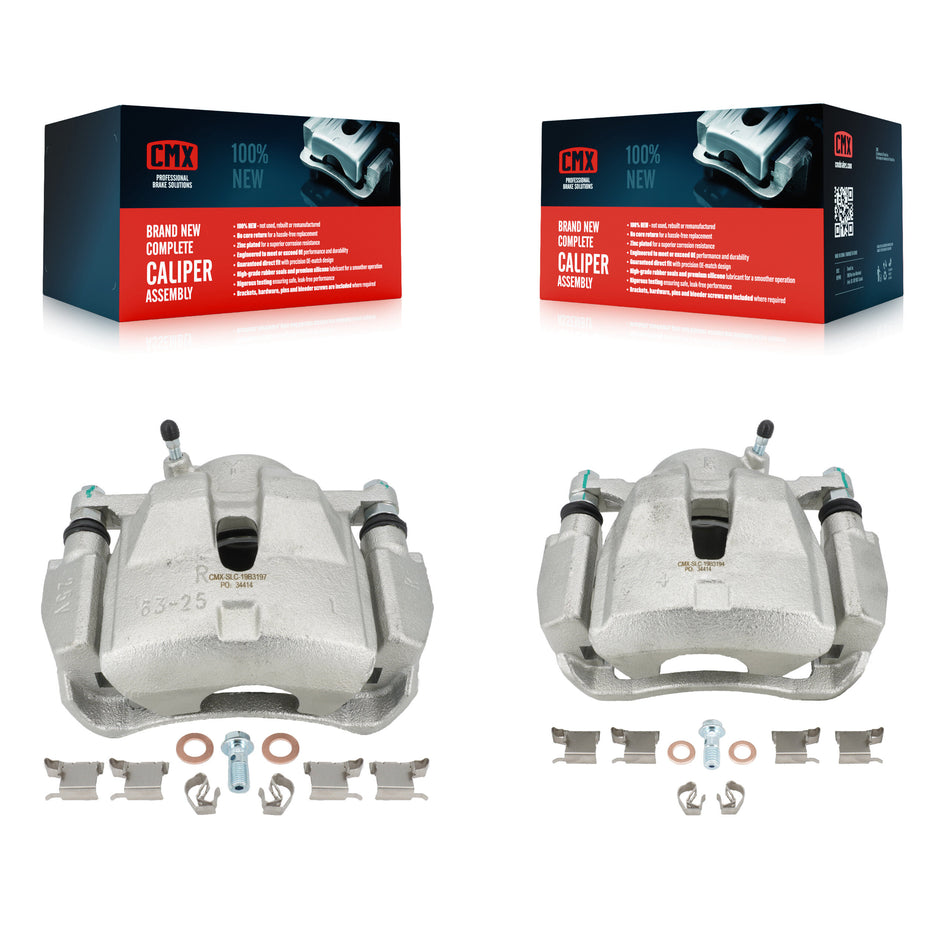 Front Disc Brake Caliper Assembly Left Right Side (Driver Passenger) Kit For 2014-2015 Toyota RAV4 LE With Canada or U.S. Emissions Excluding Vehicles Manufactured In Japan KBC-100237