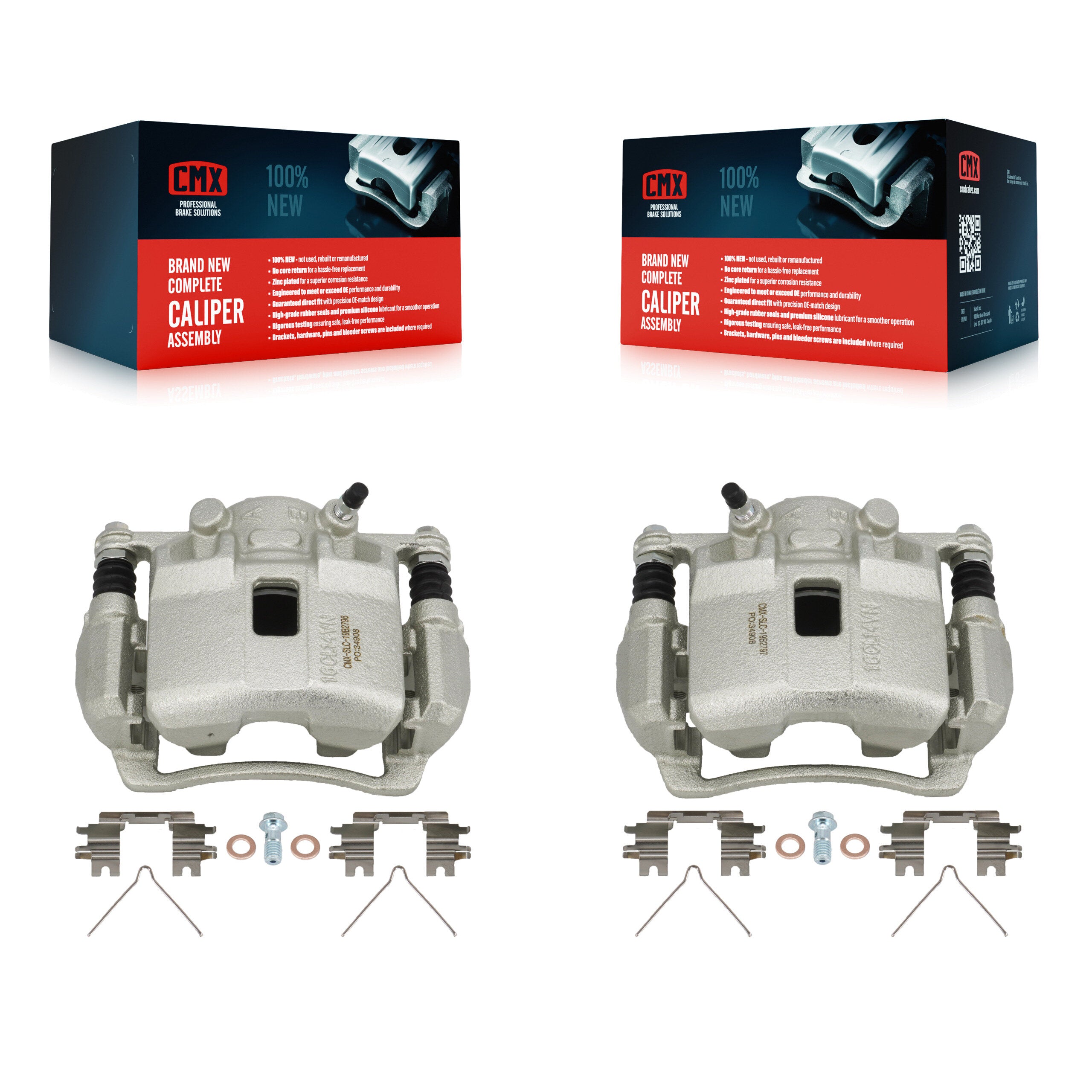 Front Disc Brake Caliper Left Right Side (Driver Passenger) Kit For Honda Civic Acura RSX KBC-100243