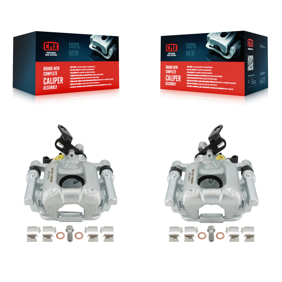 Rear Disc Brake Caliper Assembly Left Right Side (Driver Passenger) Kit For Volkswagen Jetta Passat Beetle Golf GTI Eos Audi A3 Quattro KBC-100310