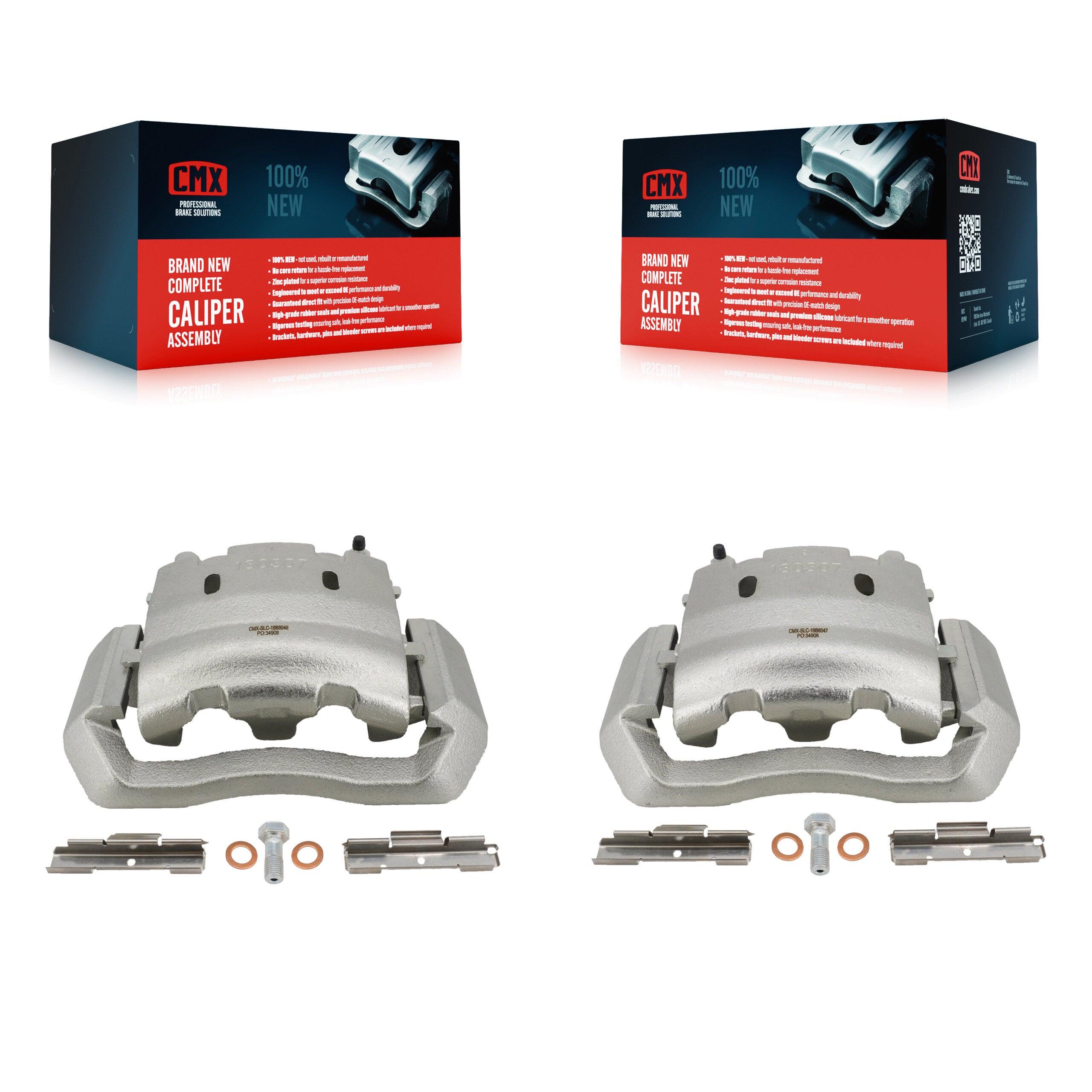 Rear Brake Caliper Left Right Side Kit For Ford E-550 Super Duty F-450 F-550 Econoline KBC-100324