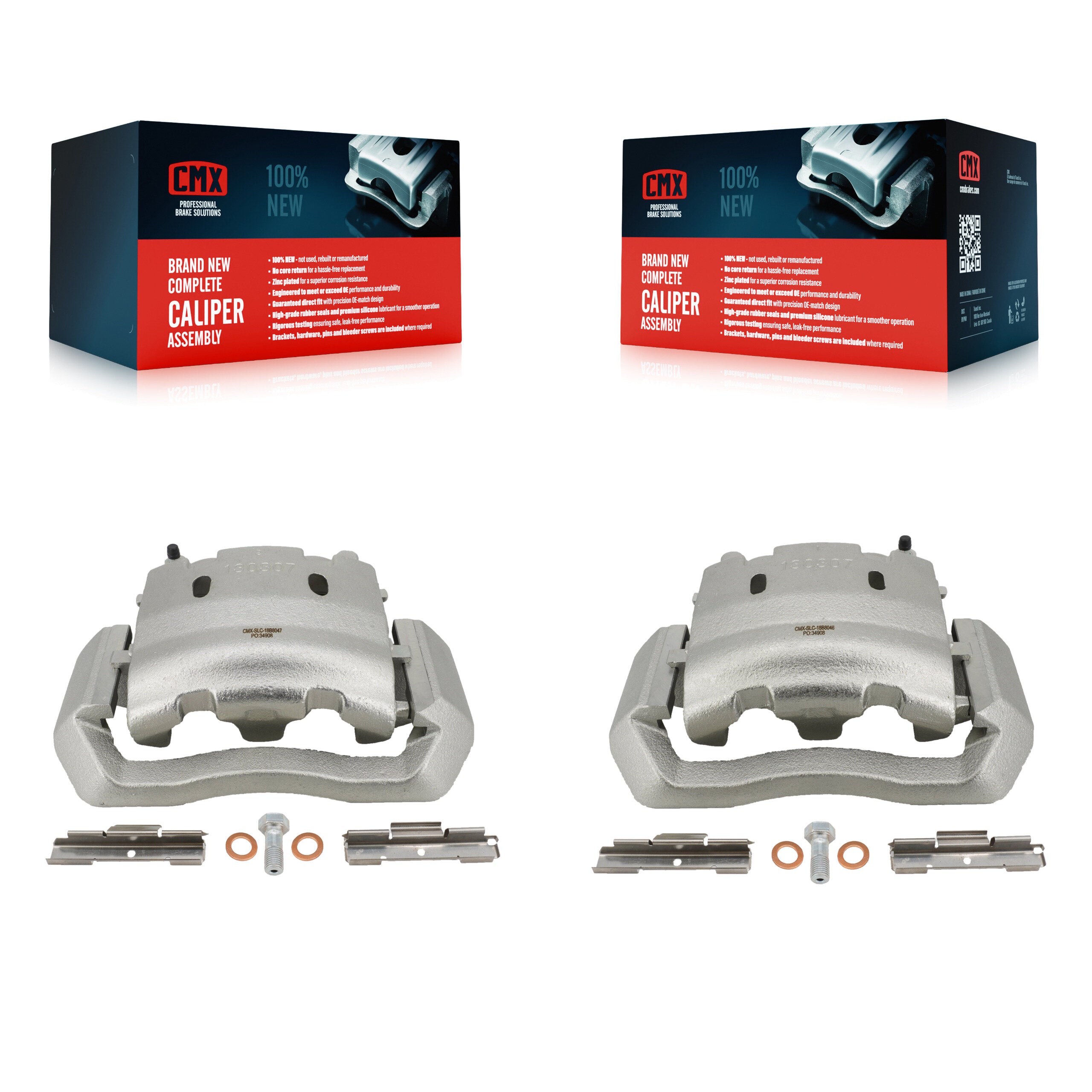 Rear Brake Caliper Left Right Side Kit For Ford E-550 Super Duty F-450 F-550 Econoline KBC-100325