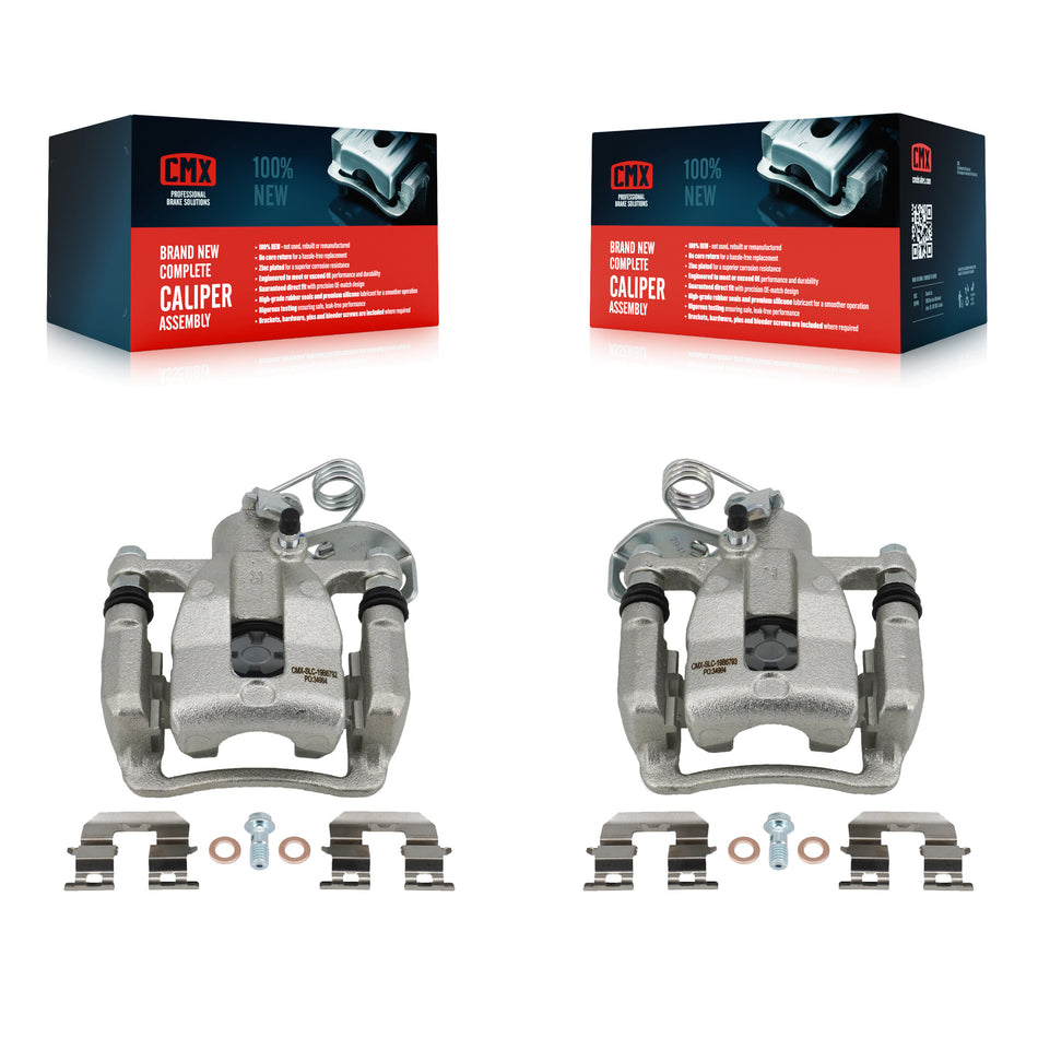 Rear Disc Brake Caliper Assembly Left Right Side (Driver Passenger) Kit For 2012-2016 Hyundai Accent KBC-100326