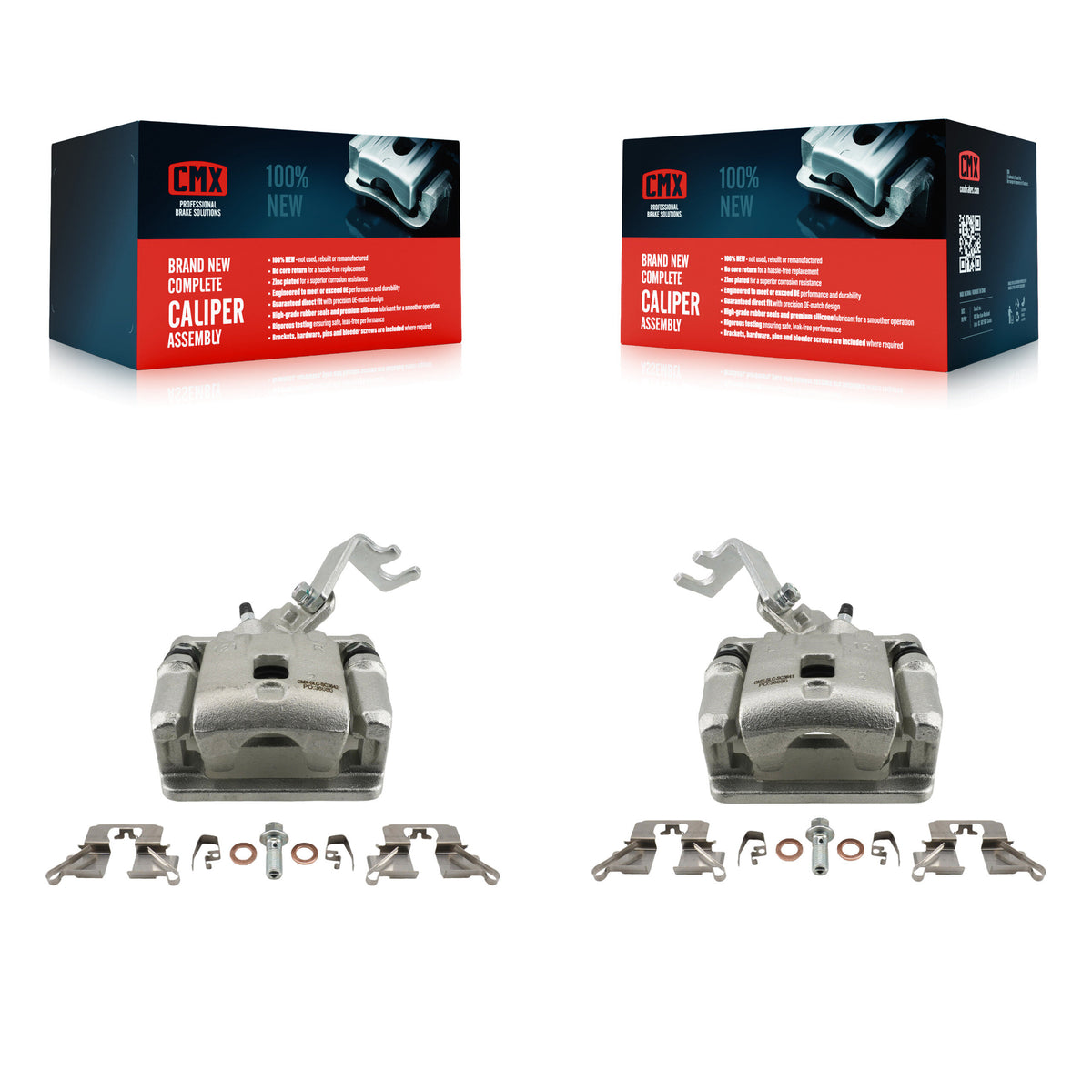 Rear Disc Brake Caliper Left Right Side (Driver Passenger) Kit For 2016-2018 Mazda CX-3 KBC-100358