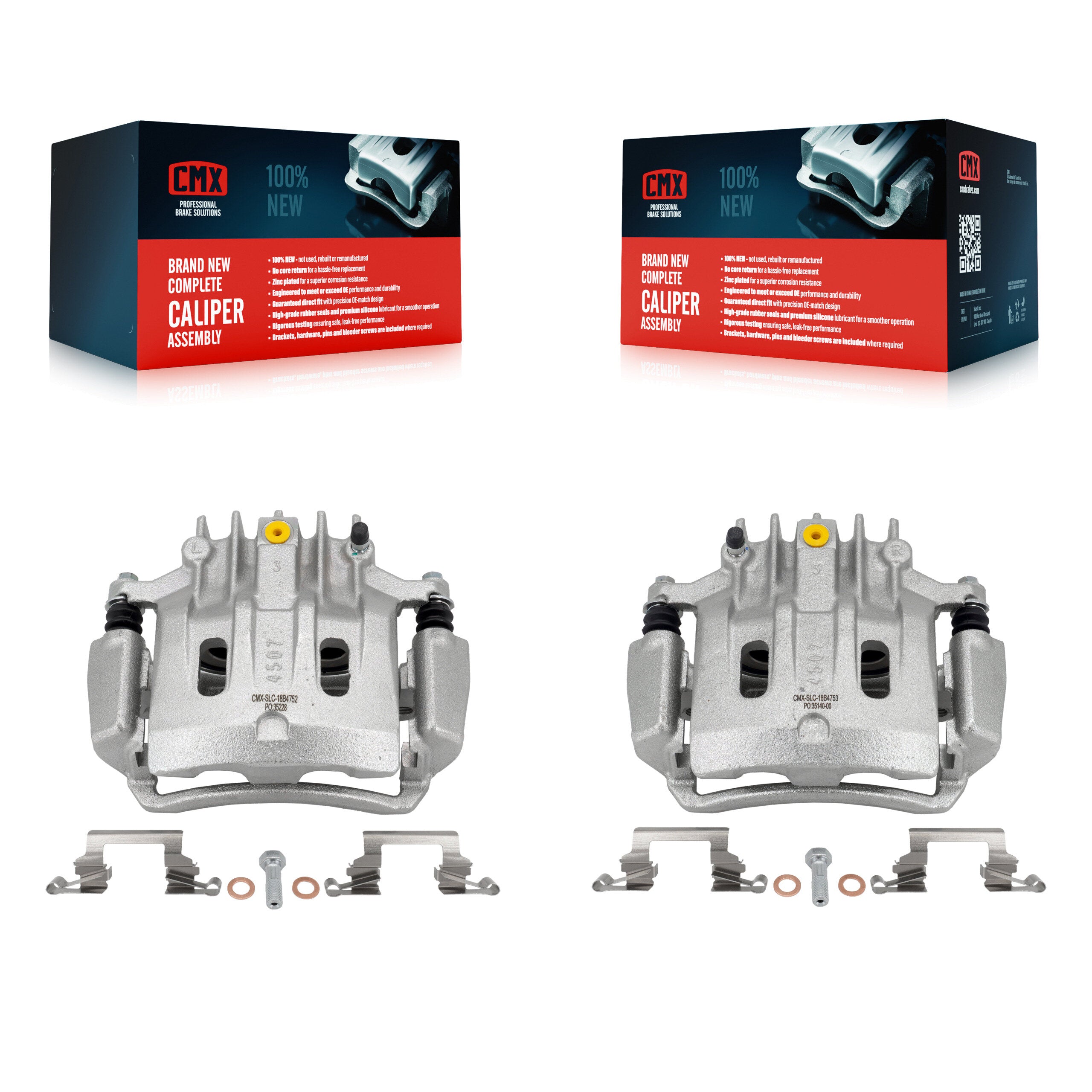 Rear Disc Brake Caliper Left Right Side Kit For Ford F-350 Super Duty F-250 Excursion KBC-100362