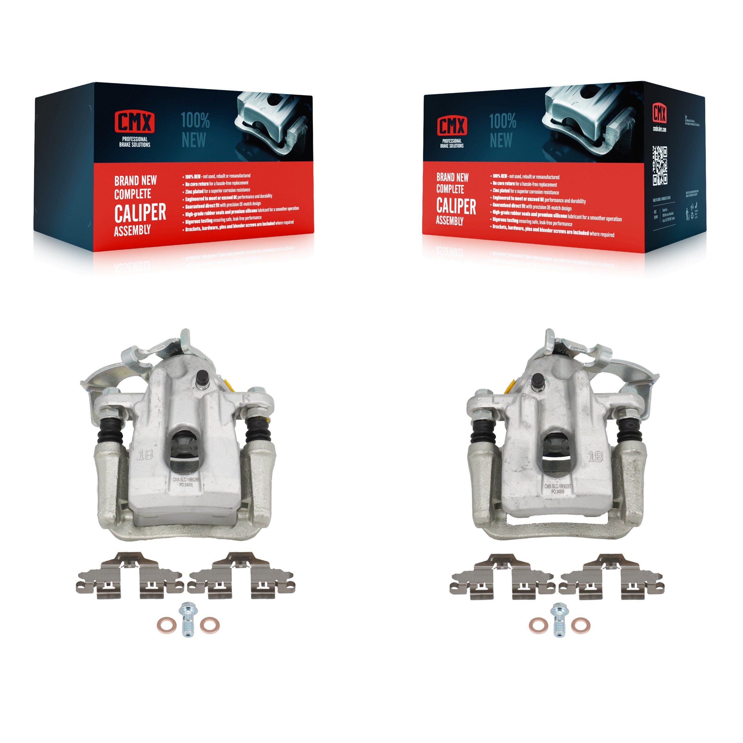 Rear Disc Brake Caliper Left Right Side (Driver Passenger) Kit For Toyota Prius Plug-In KBC-100384