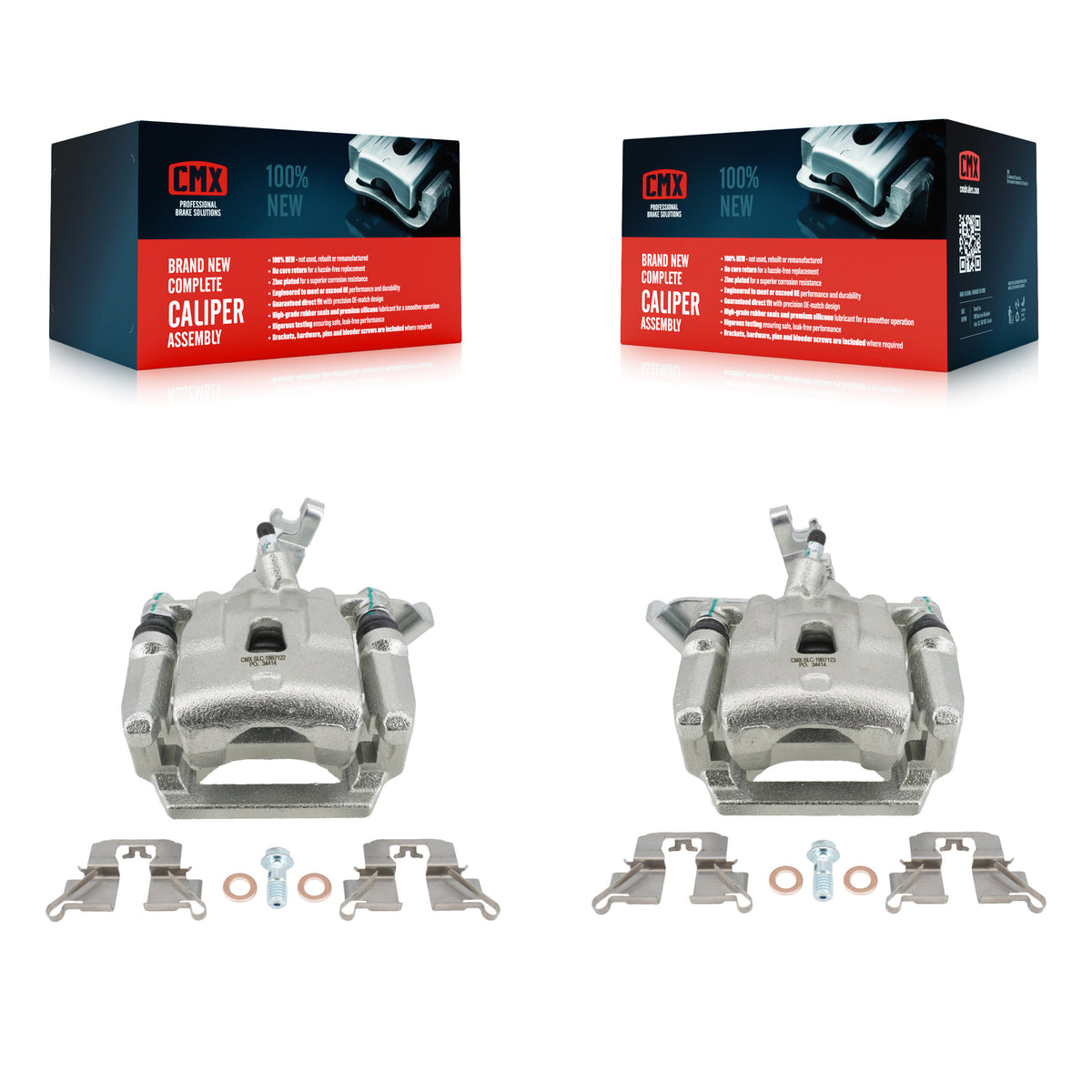 Rear Disc Brake Caliper Left Right Side (Driver Passenger) Kit For 2013-2015 Mazda CX-5 KBC-100391
