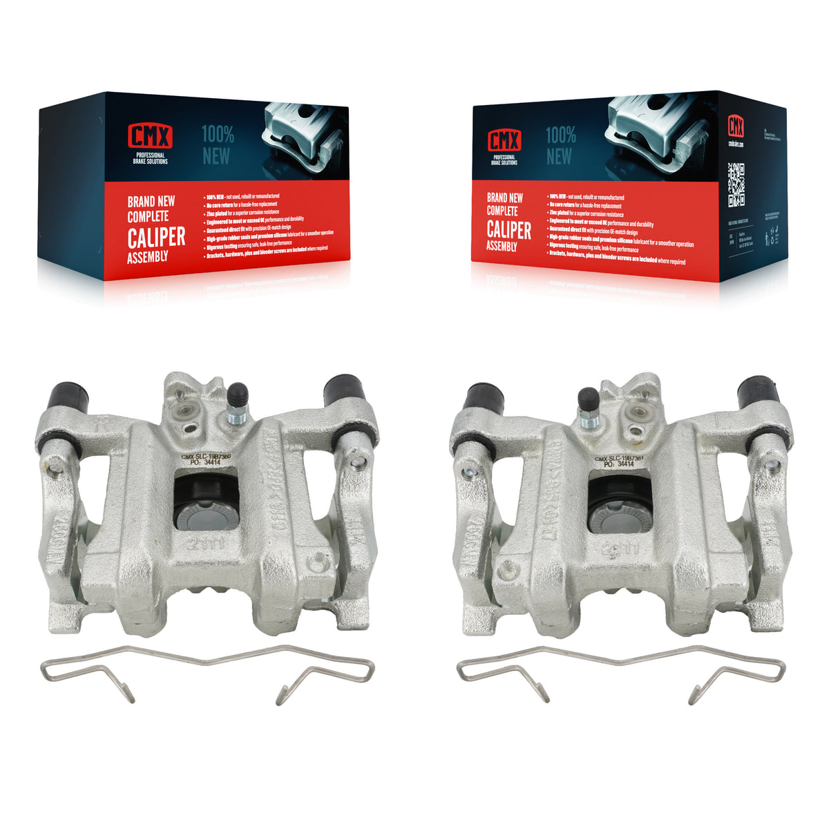 Rear Disc Brake Caliper Left Right Side (Driver Passenger) Kit For Honda Civic Insight KBC-100430
