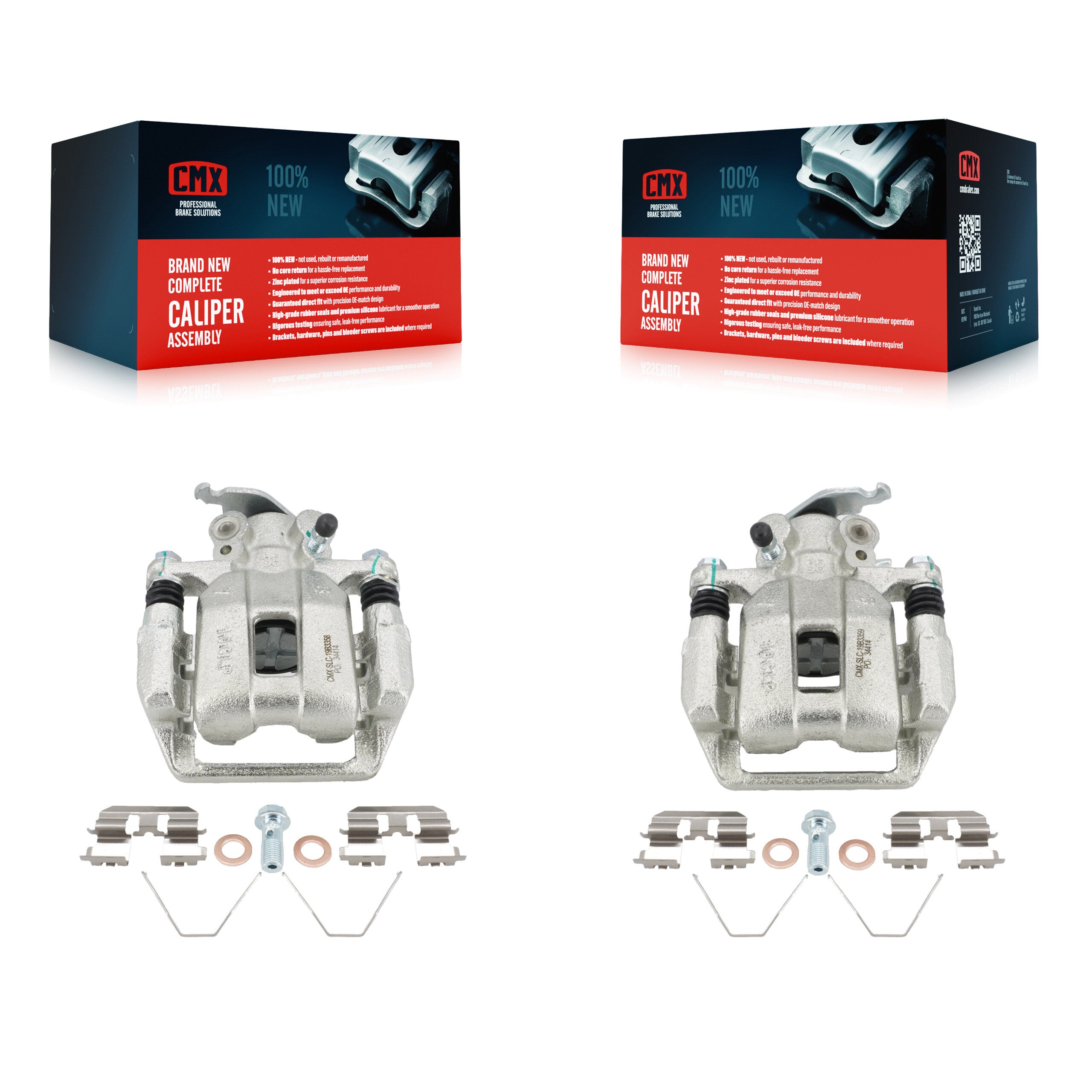 Rear Disc Brake Caliper Left Right Side (Driver Passenger) Kit For Honda Accord Acura TSX KBC-100449
