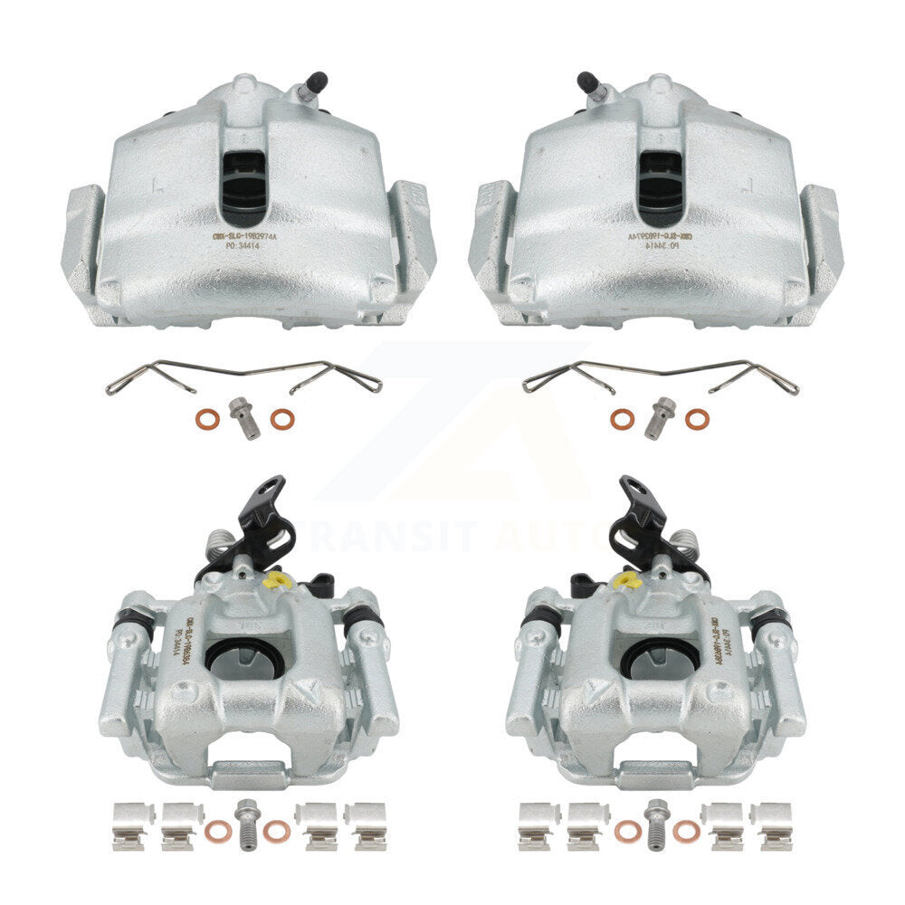 Front Rear Disc Brake Caliper Assembly Left Right Side (Driver Passenger) Kit For Volkswagen Jetta Beetle GTI Eos Audi A3 Golf Quattro KBC-100454 by CMX