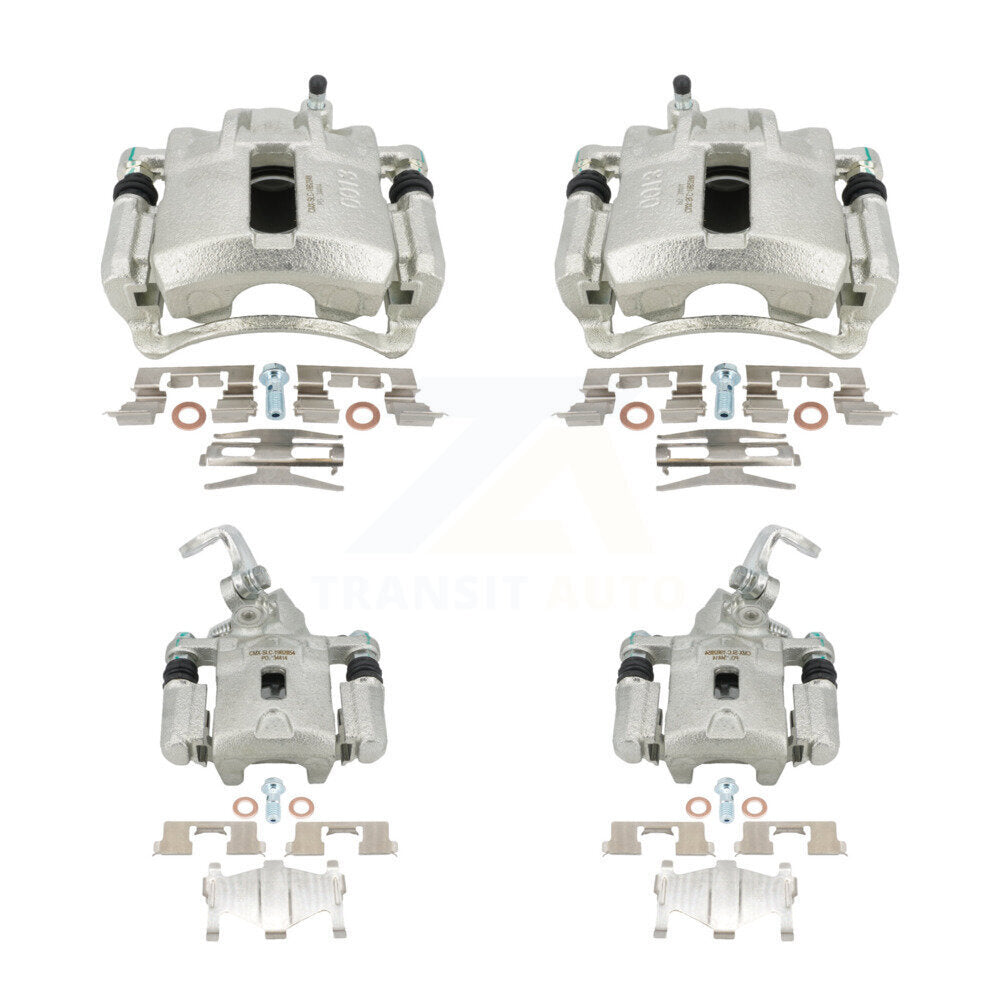 Front Rear Disc Brake Caliper Assembly Left Right Side (Driver Passenger) Kit For 2002-2004 Hyundai Elantra KBC-100470 by CMX