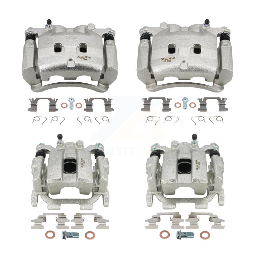 Front Rear Brake Caliper Left Right Driver Passenger Side Kit For 2016-2017 INFINITI QX50 KBC-100491