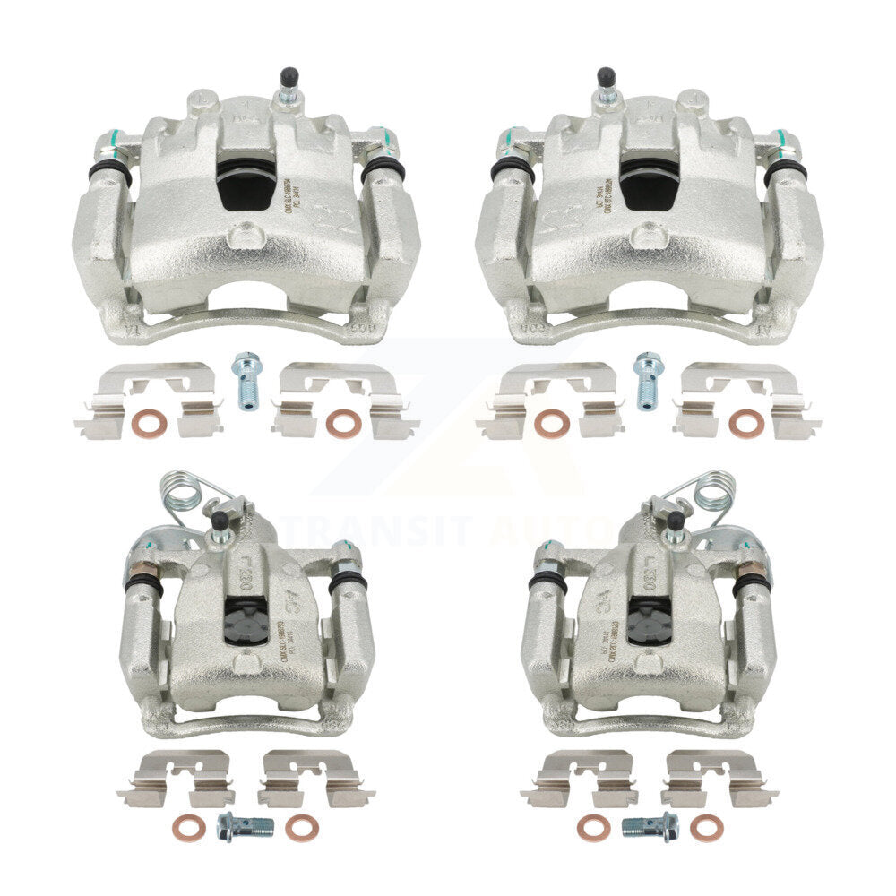 Front Rear Disc Brake Caliper Assembly Left Right Side (Driver Passenger) Kit For 2012-2016 Hyundai Accent KBC-100527 by CMX