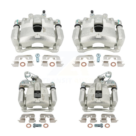 Front Rear Disc Brake Caliper Assembly Left Right Side (Driver Passenger) Kit For 2012-2016 Hyundai Accent KBC-100527 by CMX