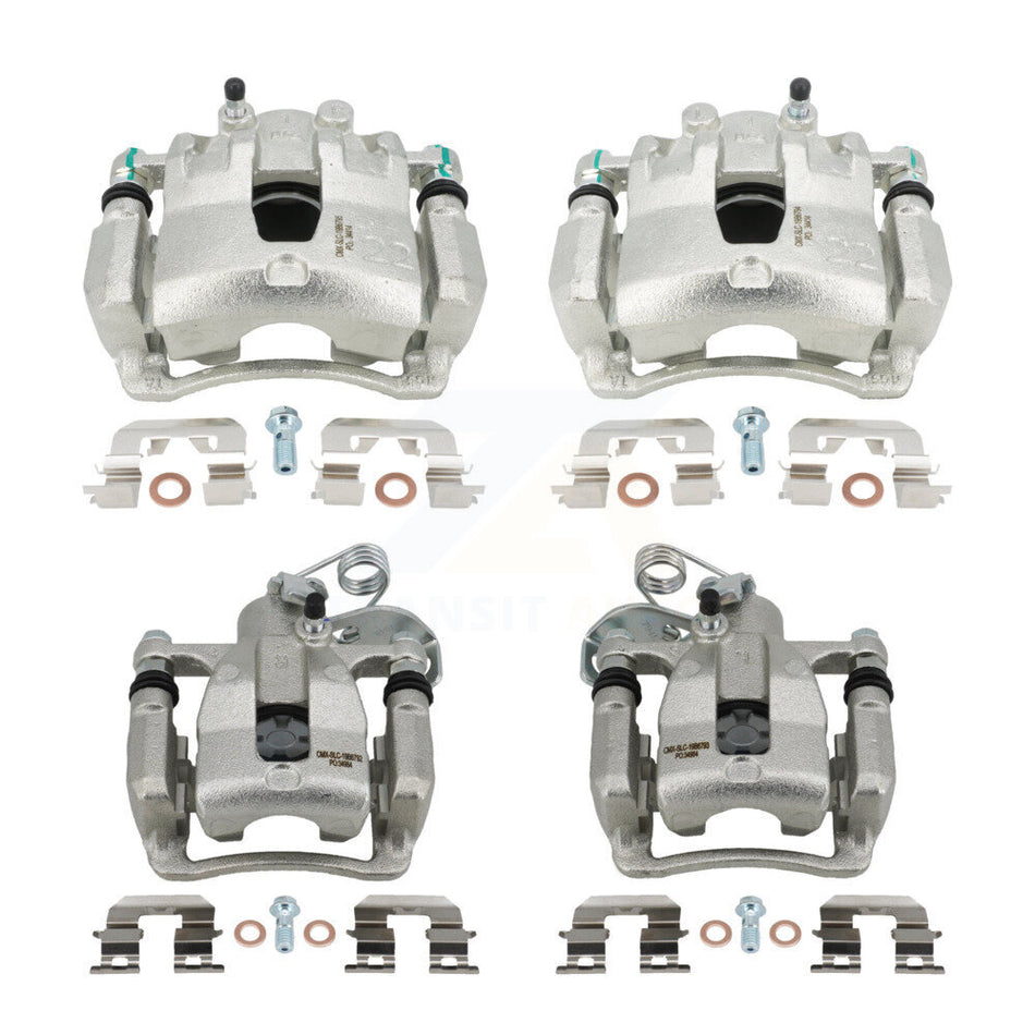 Front Rear Disc Brake Caliper Assembly Left Right Side (Driver Passenger) Kit For 2012-2016 Hyundai Accent KBC-100527