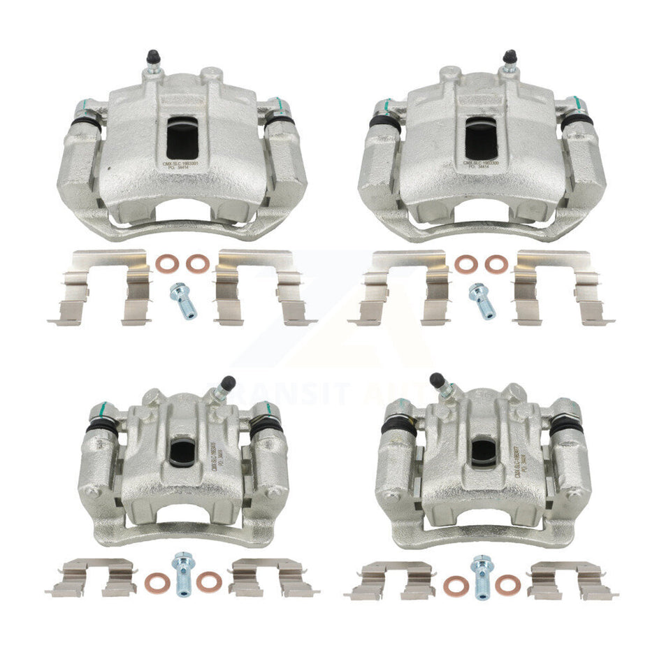 Front Rear Disc Brake Caliper Assembly Left Right Side (Driver Passenger) Kit For 2006-2007 Hyundai Accent Kia Rio Rio5 KBC-100537
