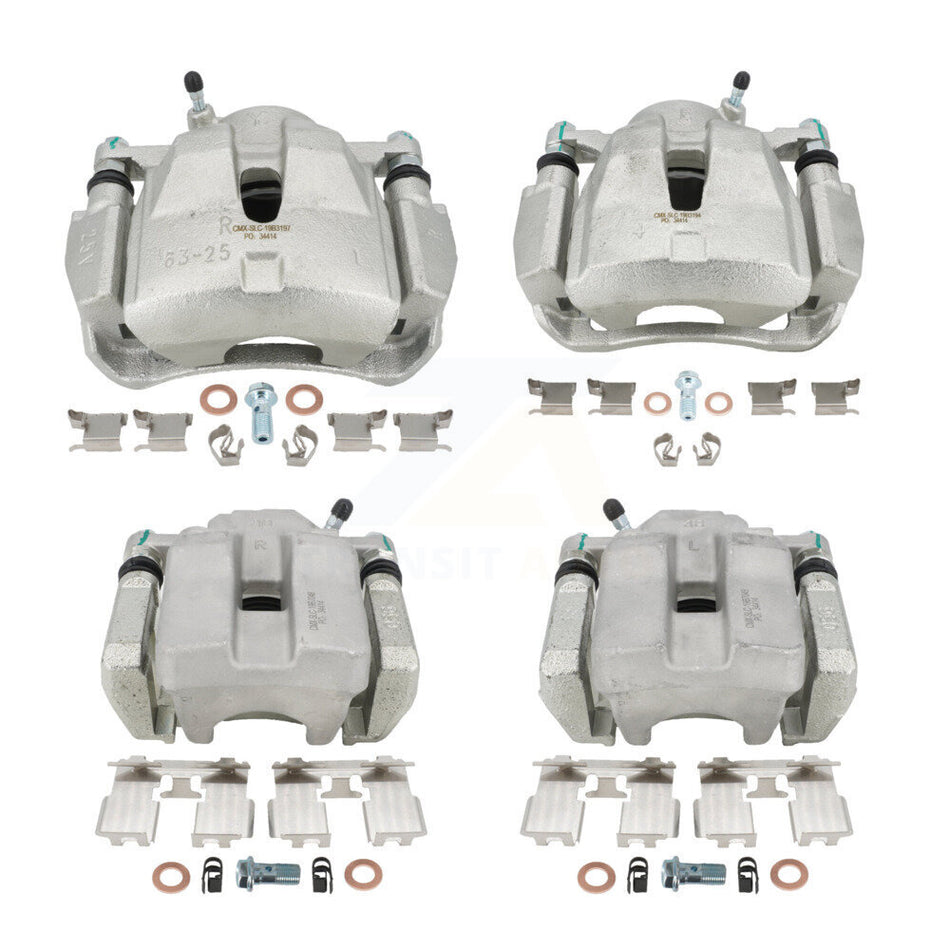 Front Rear Brake Caliper Left Right (Driver Passenger) Kit For 2014-2015 Toyota RAV4 LE KBC-100552