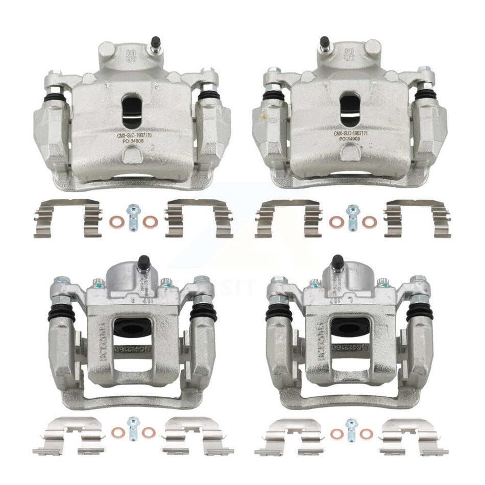 Front Rear Brake Caliper Left Right (Driver Passenger) Kit For 2014 Hyundai Sonata 2.0L KBC-100574