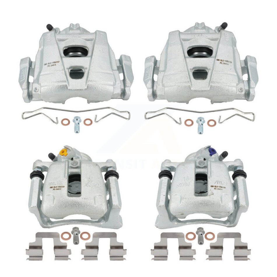 Front Rear Disc Brake Caliper Assembly Left Right Side (Driver Passenger) Kit For 2009-2011 Volkswagen Tiguan KBC-100584