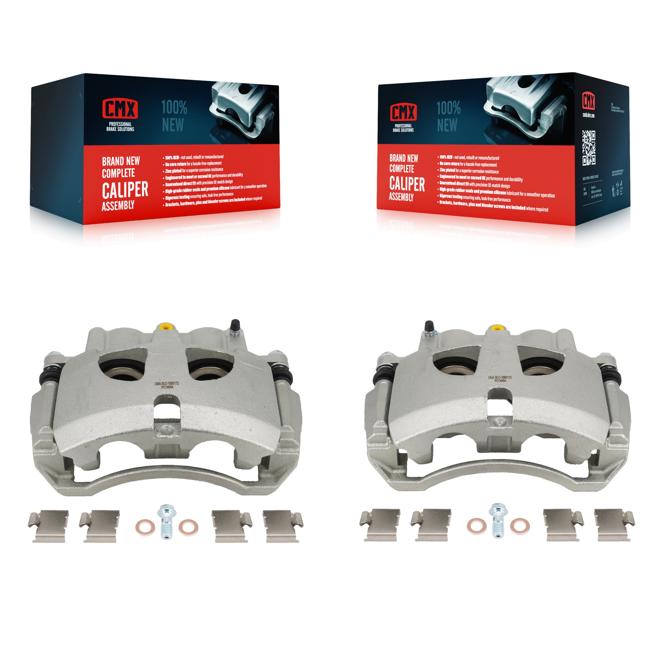 Front Brake Caliper Left Right Side (Driver Passenger) Kit For Ram 3500 2500 Dodge 4000 KBC-100599