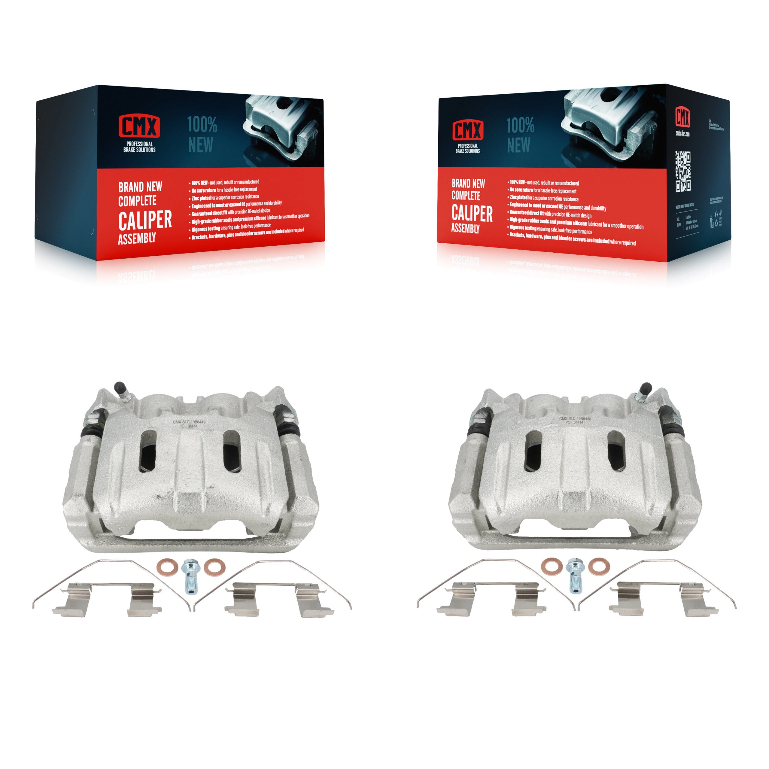 Front Brake Caliper Left Right Side (Driver Passenger) Kit For 2011-2017 Honda Odyssey KBC-100600