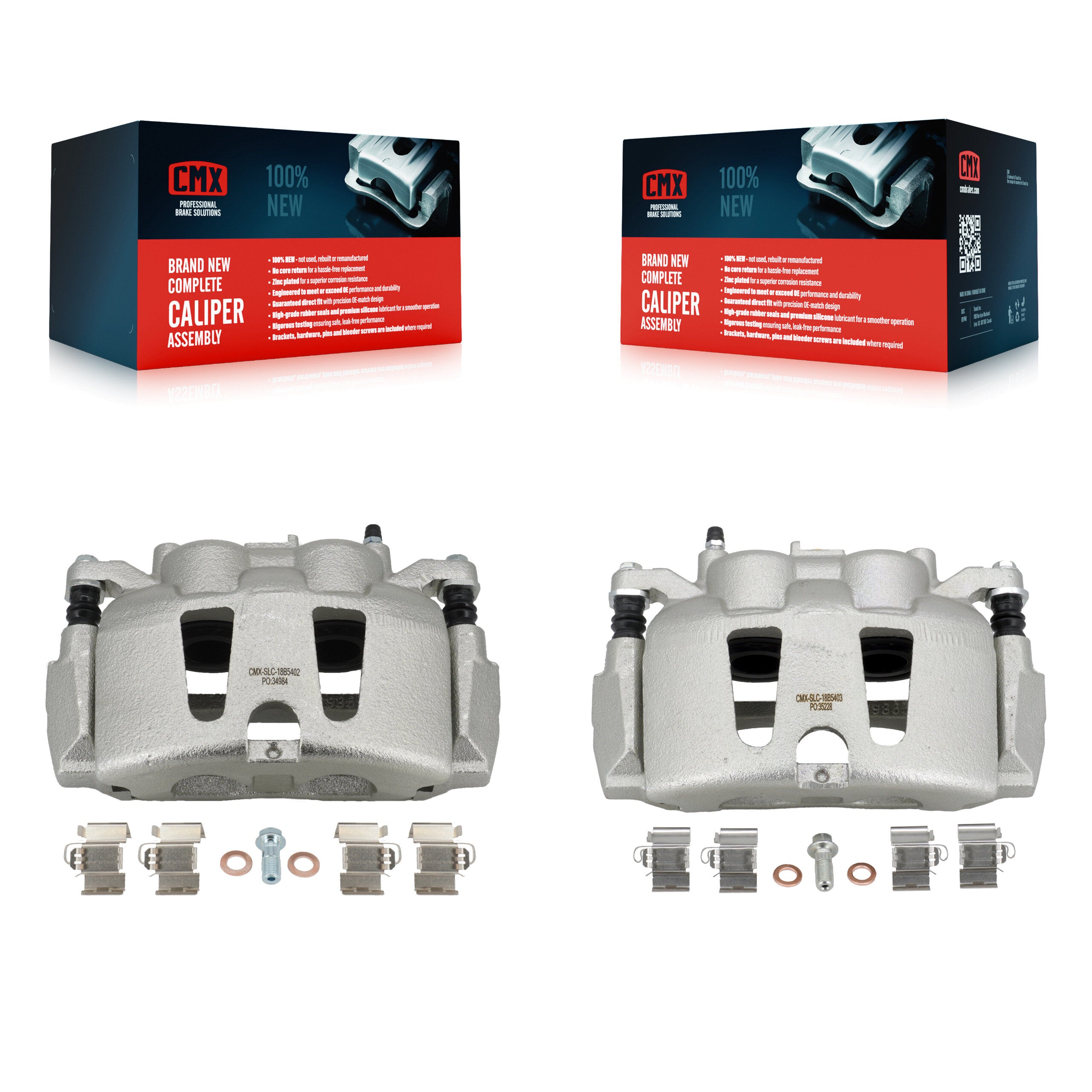 Front Brake Caliper Left Right Side (Driver Passenger) Kit For Jeep Wrangler Gladiator KBC-100611