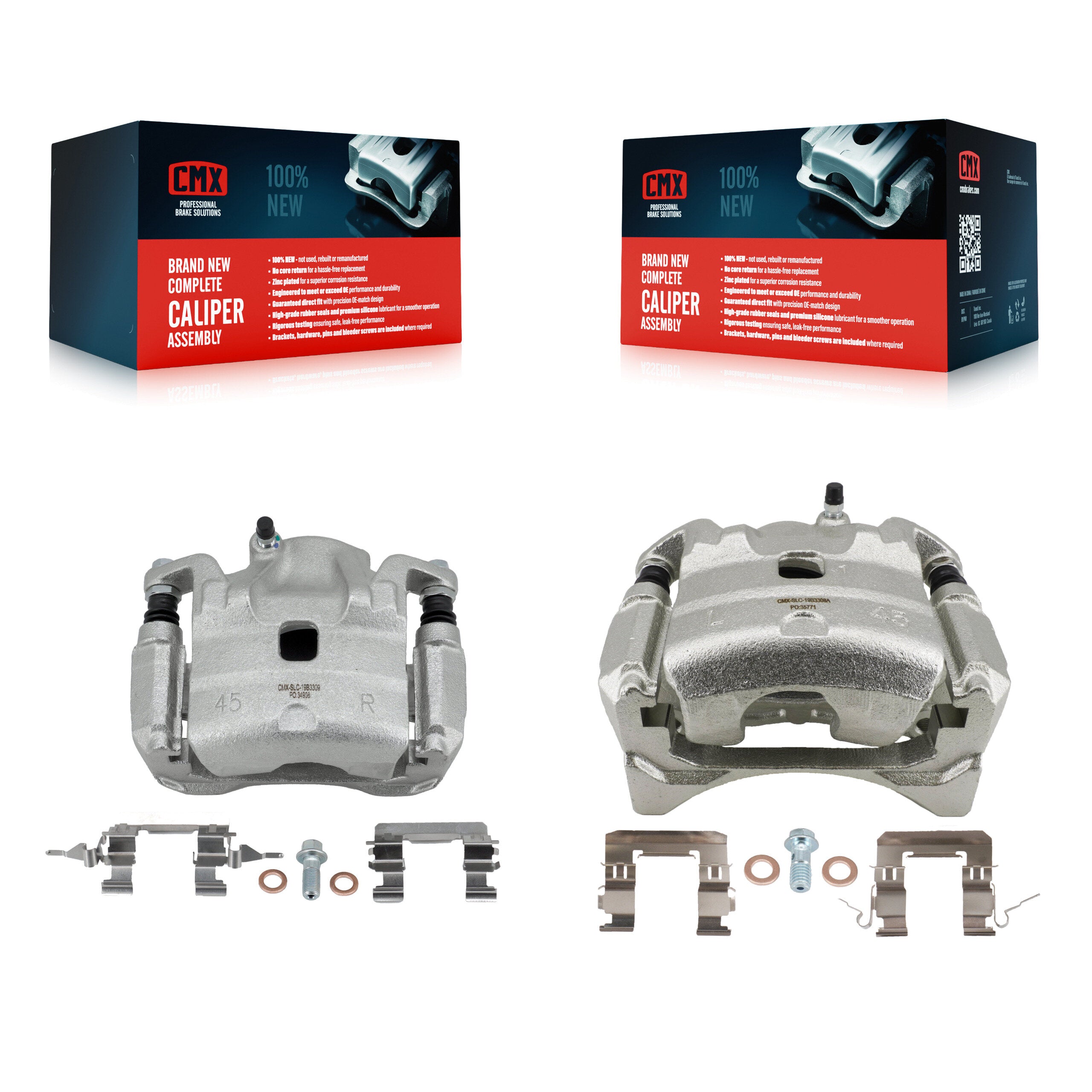 Front Brake Caliper Left Right (Driver Passenger) Kit For 2010 Nissan Altima S SL Base SR KBC-100645